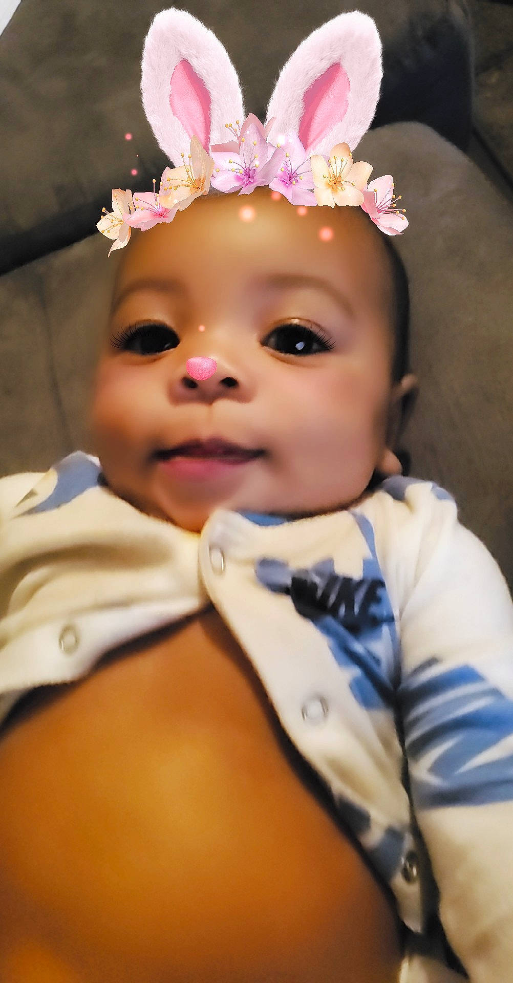 Asher joined the competition — help win amazing prizes! baby, cheek, child, eye, eyelash, face, fashion_accessory, forehead, hair_accessory, head, headband, headgear, headpiece, headwear, lip, nose, person, pink, skin, toddler