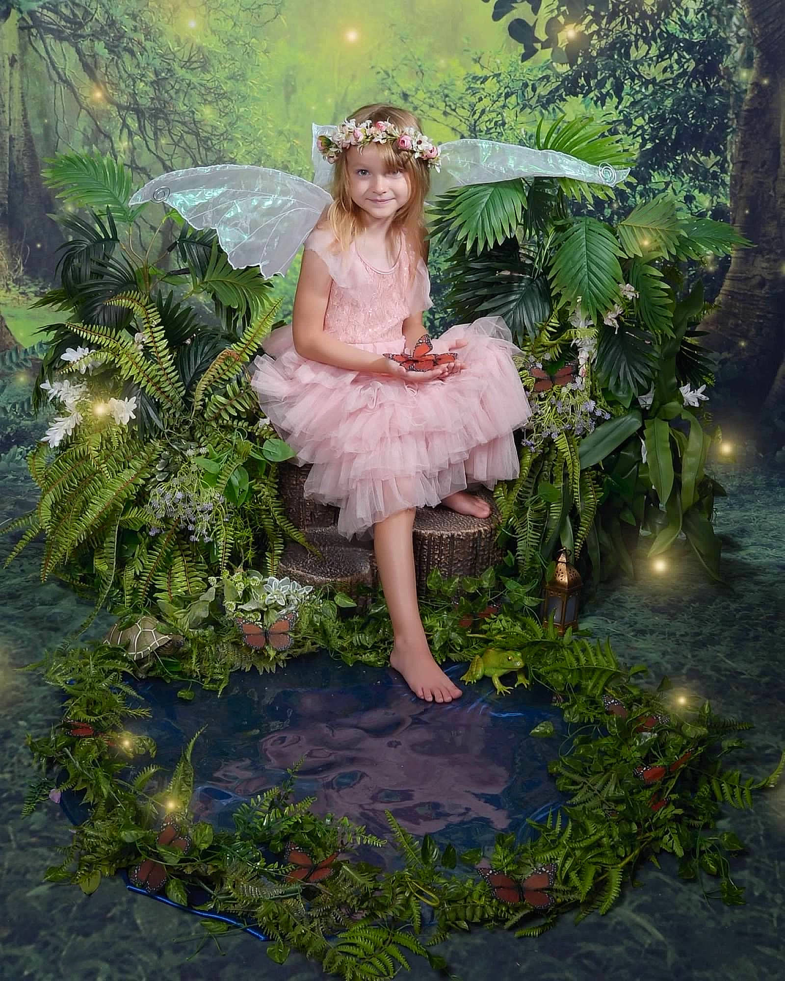 Scarlett joined the competition — help win amazing prizes! art, botany, cg_artwork, day_dress, dress, fawn, floral_design, garden, grass, happy, headpiece, headwear, joy, leaf, long_hair, painting, people_in_nature, person, petal, plant