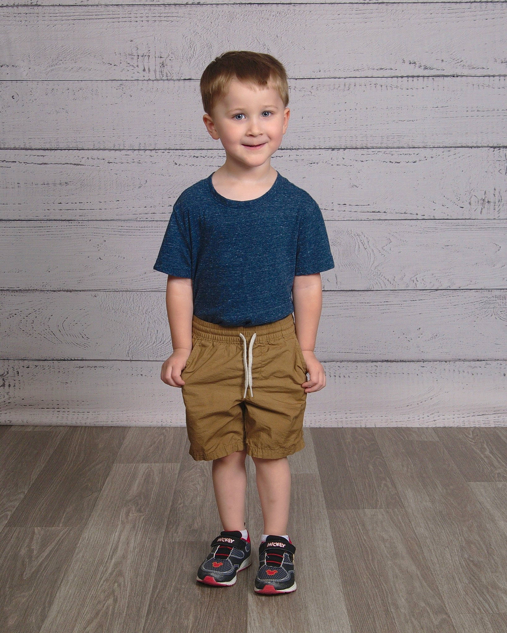 Jackson joined the competition — help win amazing prizes! baby_toddler_clothing, child, denim, electric_blue, floor, flooring, grey, happy, hardwood, human_leg, joy, knee, leg, pattern, person, shorts, sleeve, smile, t_shirt, toddler