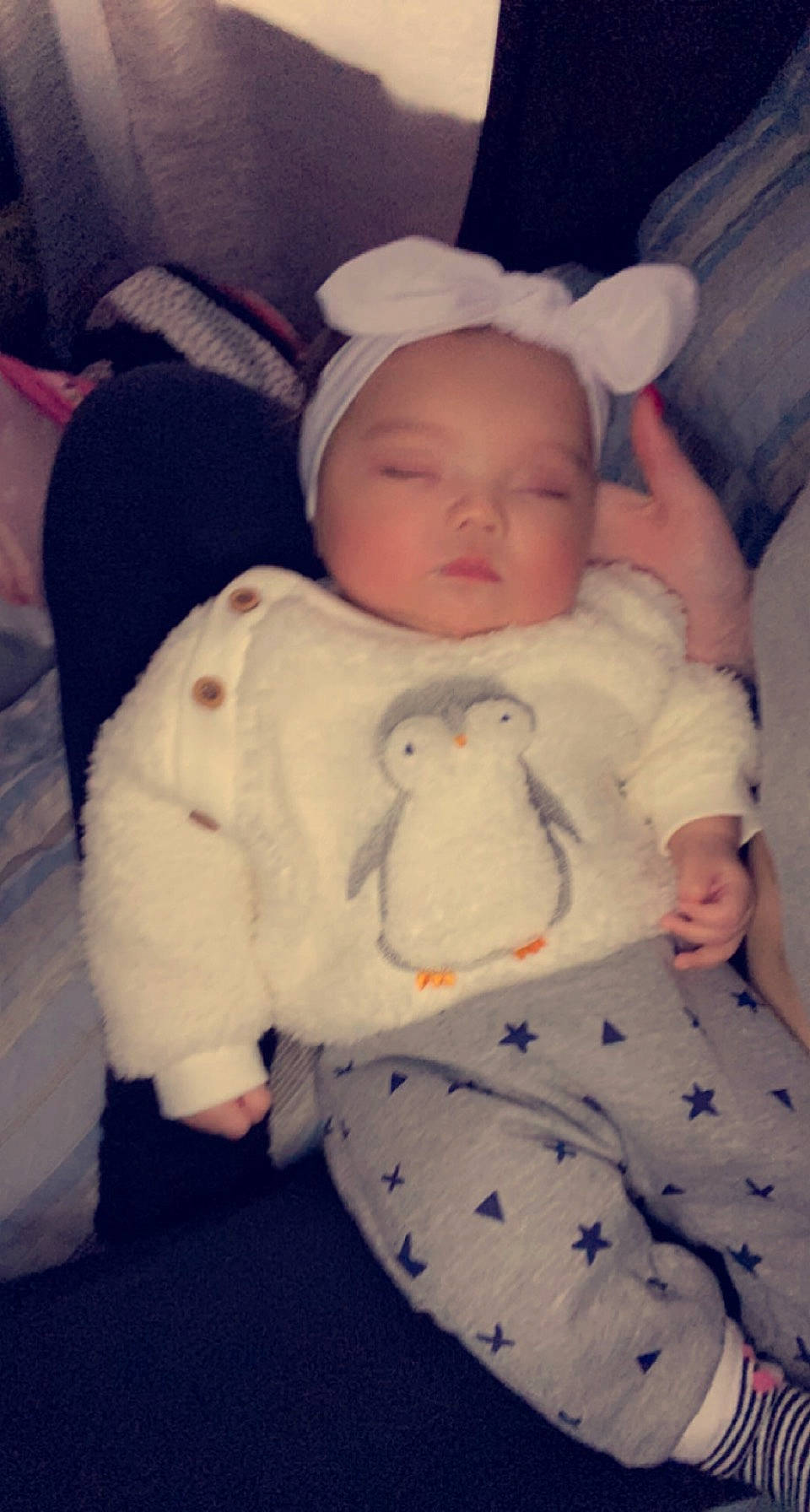 Kyloni is registered to the contest to win money with this photo: baby, baby_products, baby_sleeping, baby_toddler_clothing, bedtime, cheek, child, comfort, happy, iris, linens, lip, mouth, nose, person, sitting, skin, sleeve, thumb, toddler