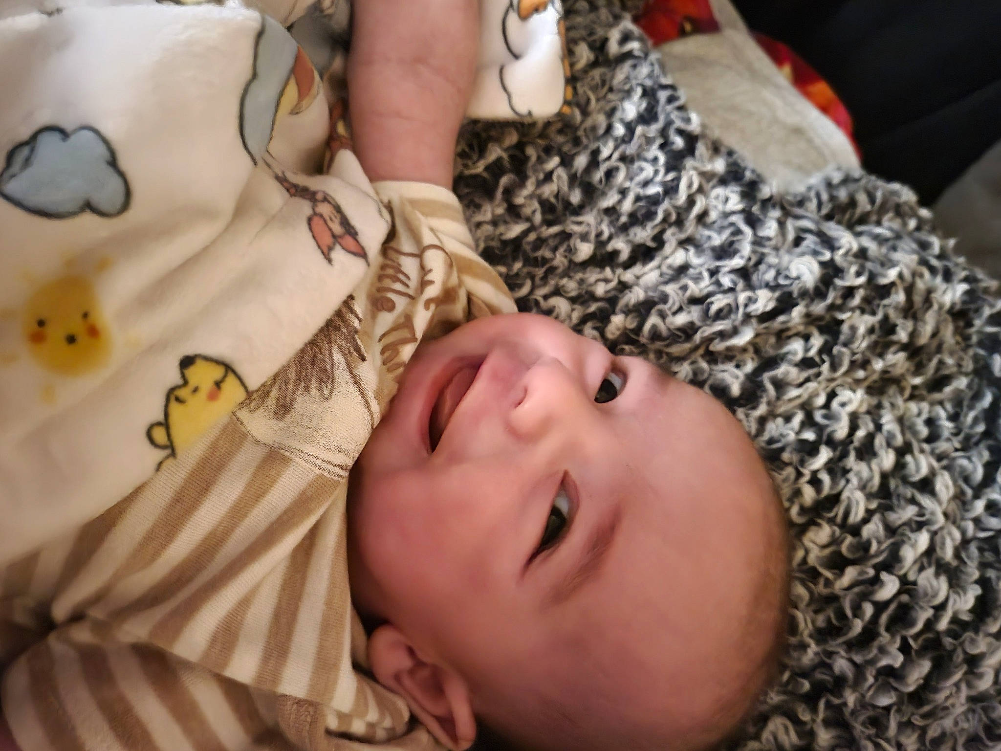 Landon joined the competition — help win amazing prizes! arm, baby, cheek, child, comfort, eye, facial_expression, fun, gesture, hand, happy, human_body, mouth, nose, pattern, person, plant, skin, toddler, tree