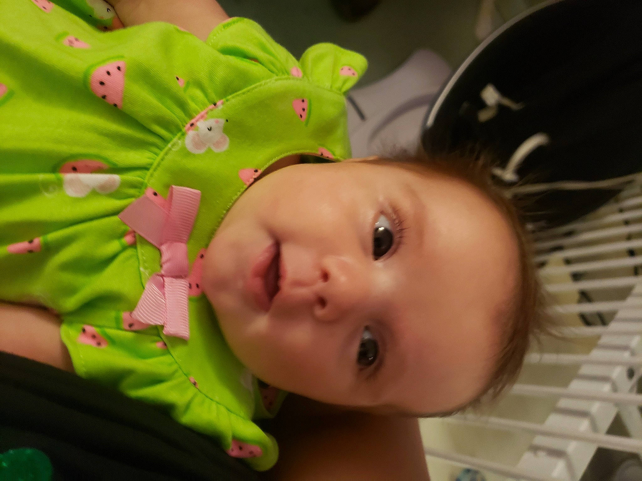 Annalise is registered to the contest to win money with this photo: baby, baby_products, baby_safety, baby_toddler_clothing, cheek, child, eyebrow, eyelash, facial_expression, fun, grass, happy, iris, lip, nose, person, plant, room, skin, terrestrial_plant