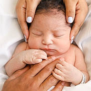 Thiago joined the competition — help win amazing prizes! newborn, baby, hands, adult, skin, hospital, bracelet, nail_polish, closeup, sleeping, tenderness, care, parental_love, infant, bed, white_background, soft_light, portrait, human, rest