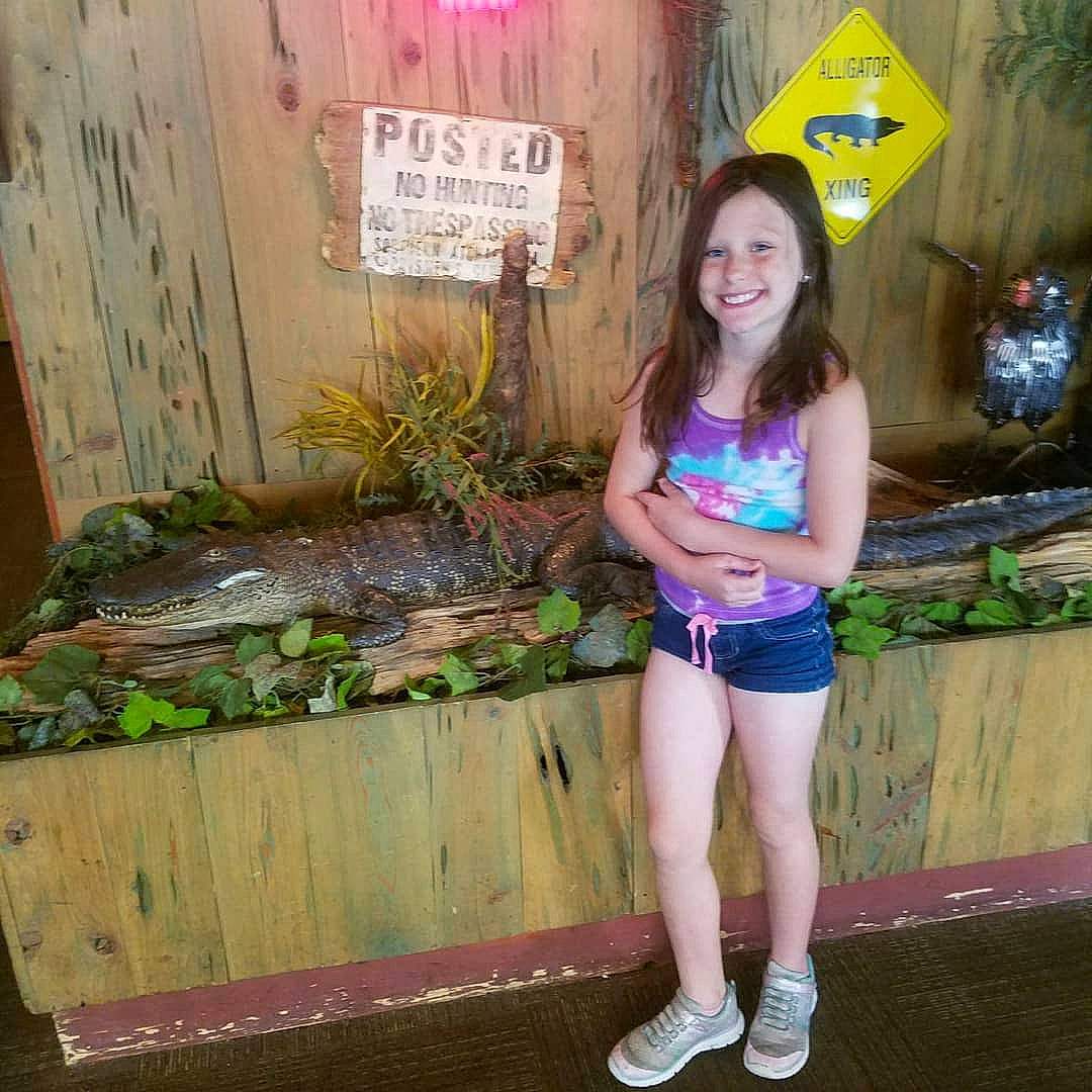 Brooklyn joined the competition — help win amazing prizes! fawn, fun, joy, leg, person, pink, shorts, smile, vacation