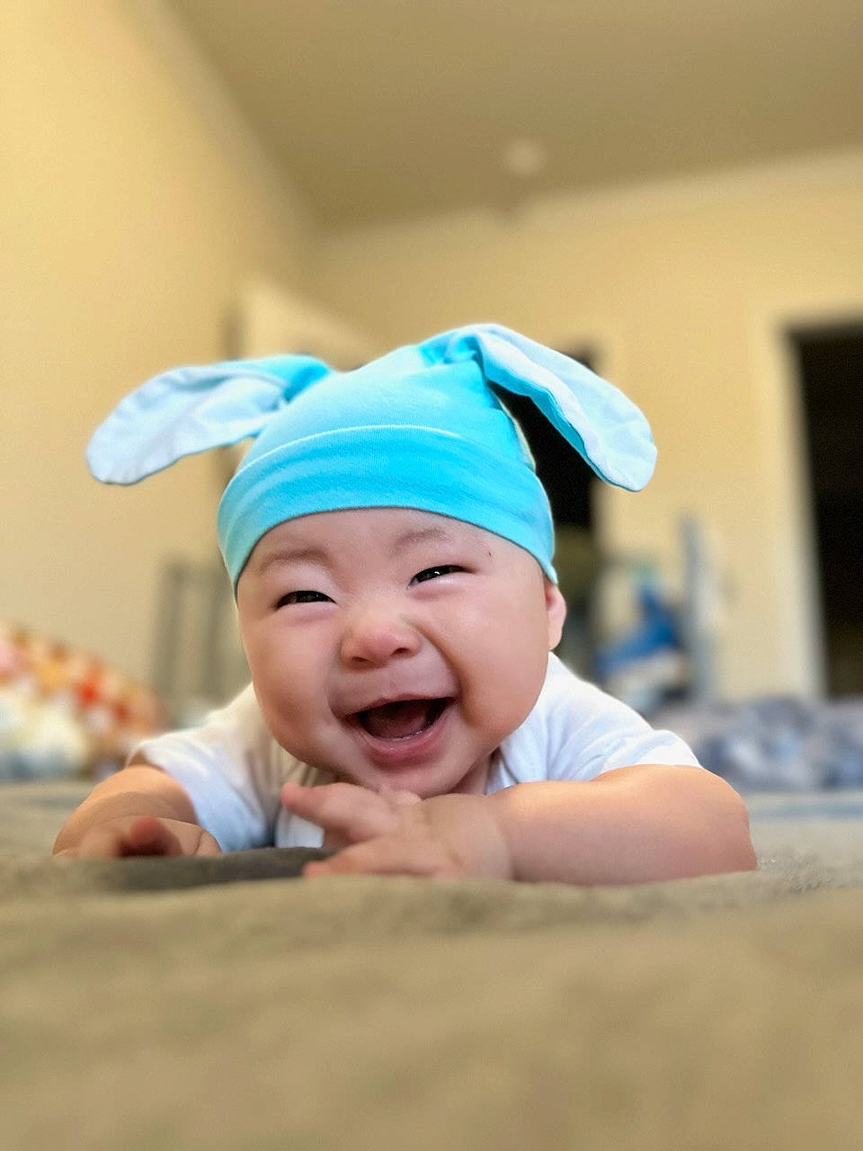 Jason joined the competition — help win amazing prizes! baby, baby_laughing, baby_toddler_clothing, cap, child, costume_hat, event, fashion_accessory, fun, happy, headgear, headwear, holiday, human_body, laugh, leisure, person, portrait_photography, recreation, room