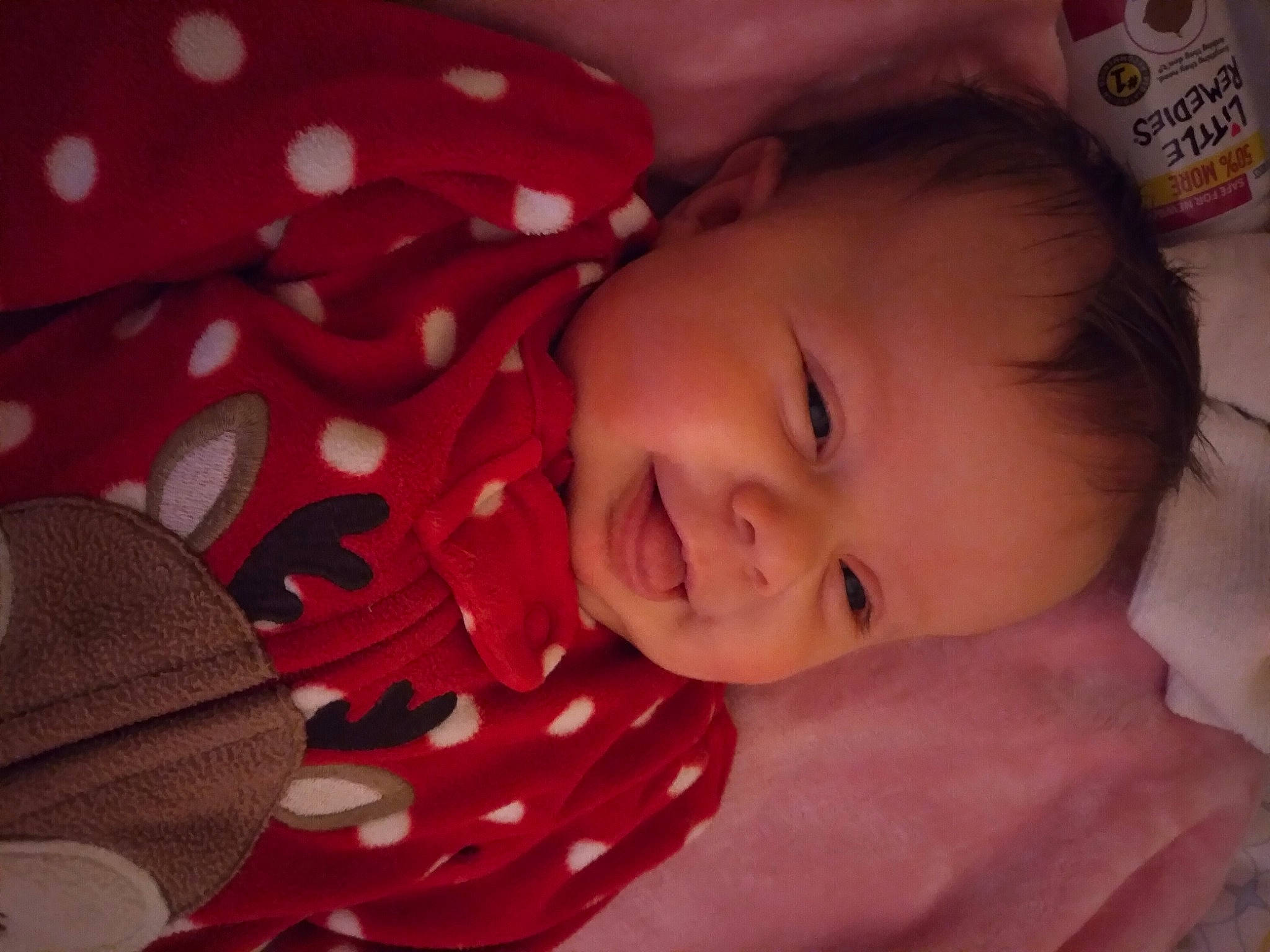 Ravyn joined the competition — help win amazing prizes! baby, baby_toddler_clothing, beverage_can, button, cheek, child, costume_accessory, costume_hat, cup, fedora, lip, person, plastic_bottle, polka_dot, skin, sun_hat