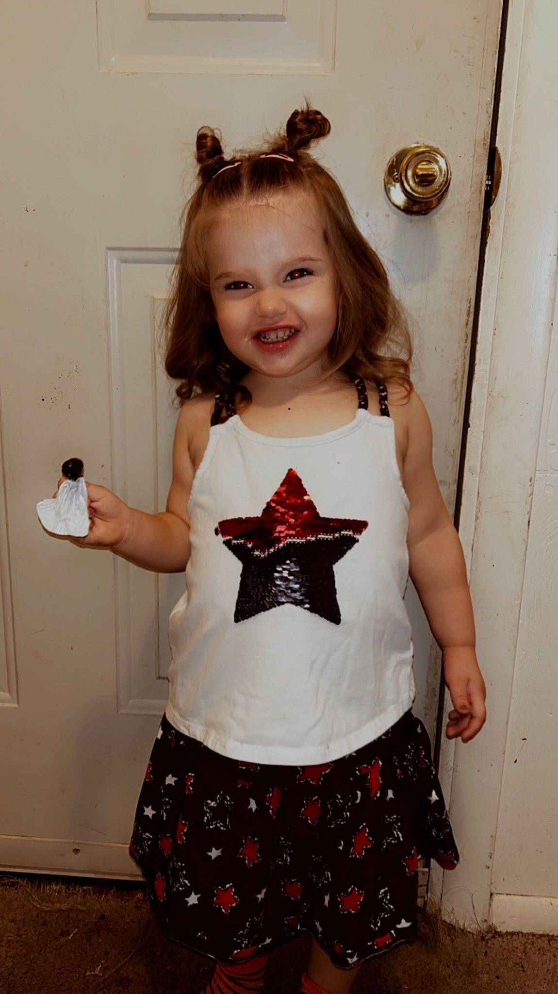 Amara joined the competition — help win amazing prizes! abdomen, clothing, eye, gesture, hairstyle, happy, joint, joy, knee, leg, neck, person, shorts, shoulder, sleeve, smile, standing, t_shirt, thigh, trunk