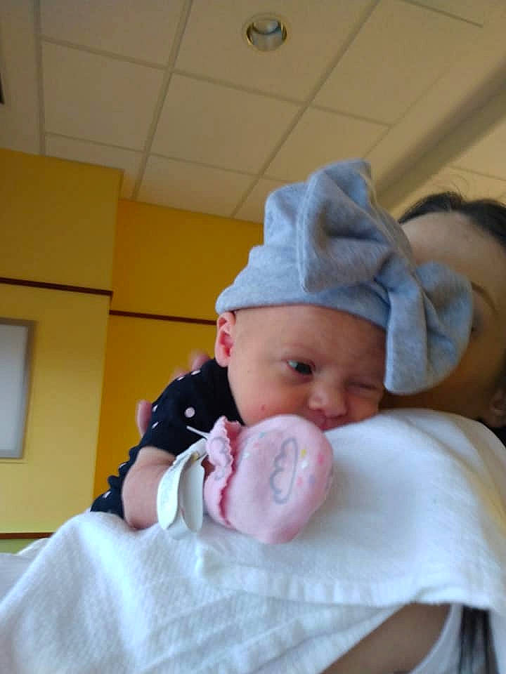 Alanah is registered to the contest to win money with this photo: baby, baby_products, baby_safety, baby_sleeping, baby_toddler_clothing, beanie, cap, cheek, child, comfort, drinkware, happy, hat, headwear, hospital, hospital_bed, linens, person, room, service