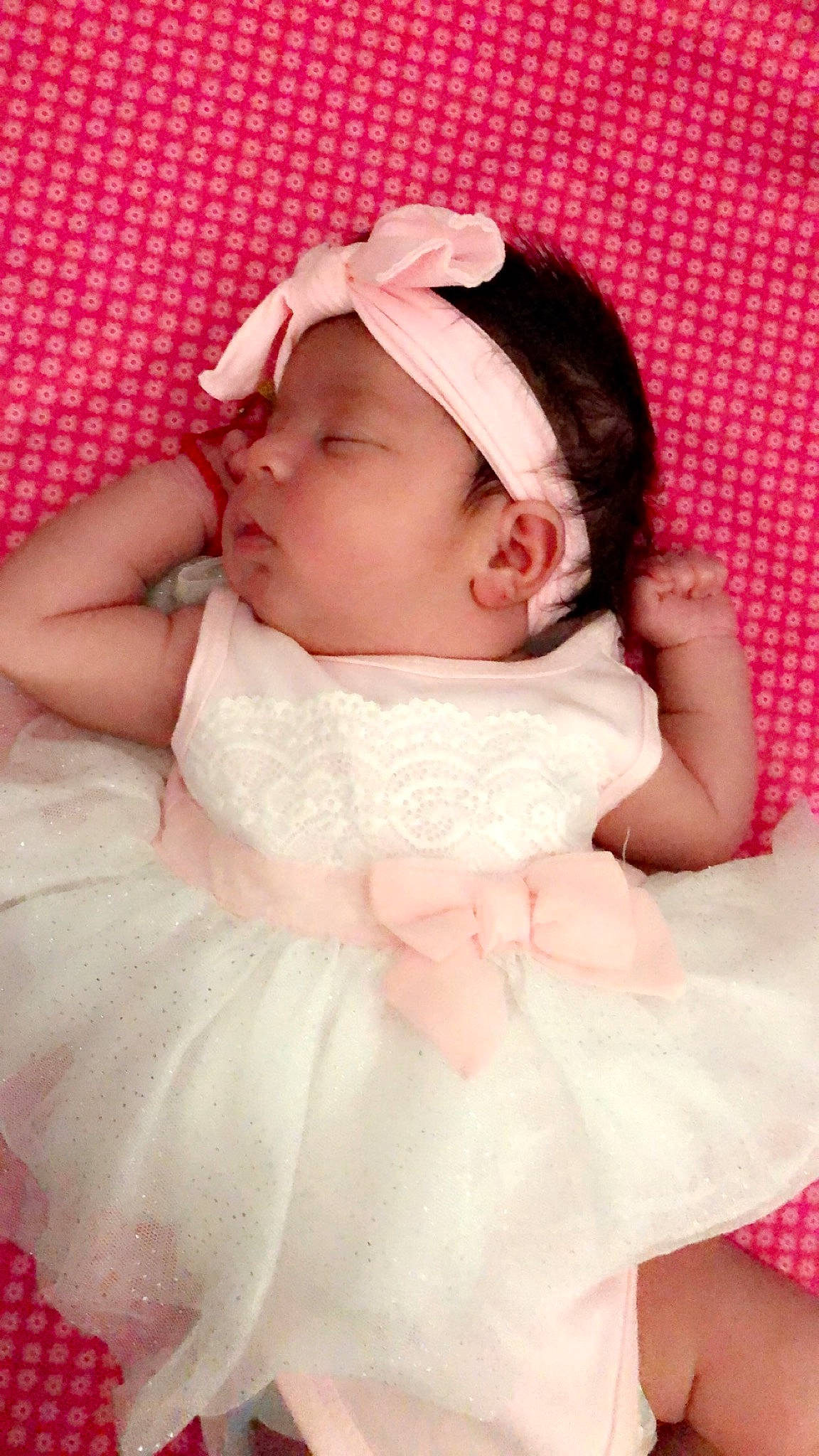 Amariana joined the competition — help win amazing prizes! baby, baby_toddler_clothing, cheek, child, hair_accessory, headband, person, pink, skin, toddler