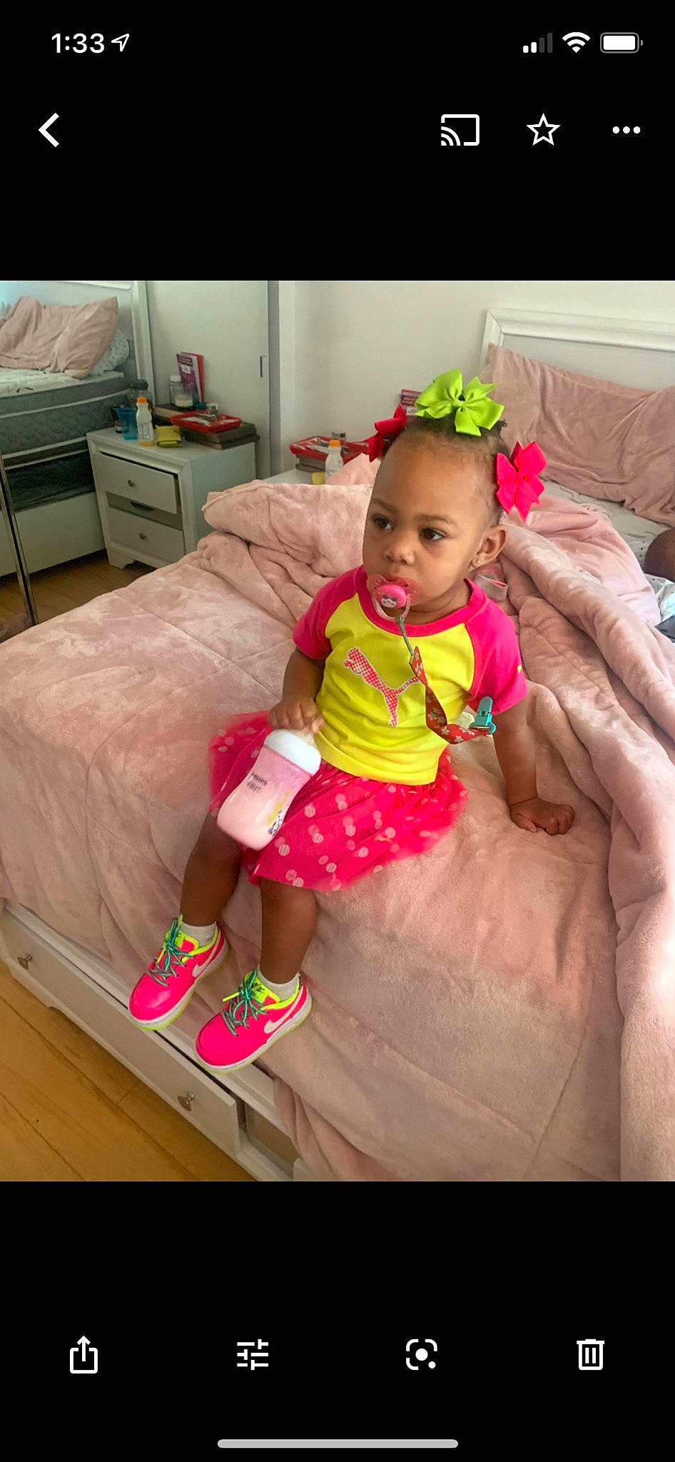 Loyaltie joined the competition — help win amazing prizes! baby, baby_products, baby_toddler_clothing, chest_of_drawers, child, dress, event, fun, happy, headband, headpiece, jewellery, linens, magenta, person, pink, play, room, sitting, toddler