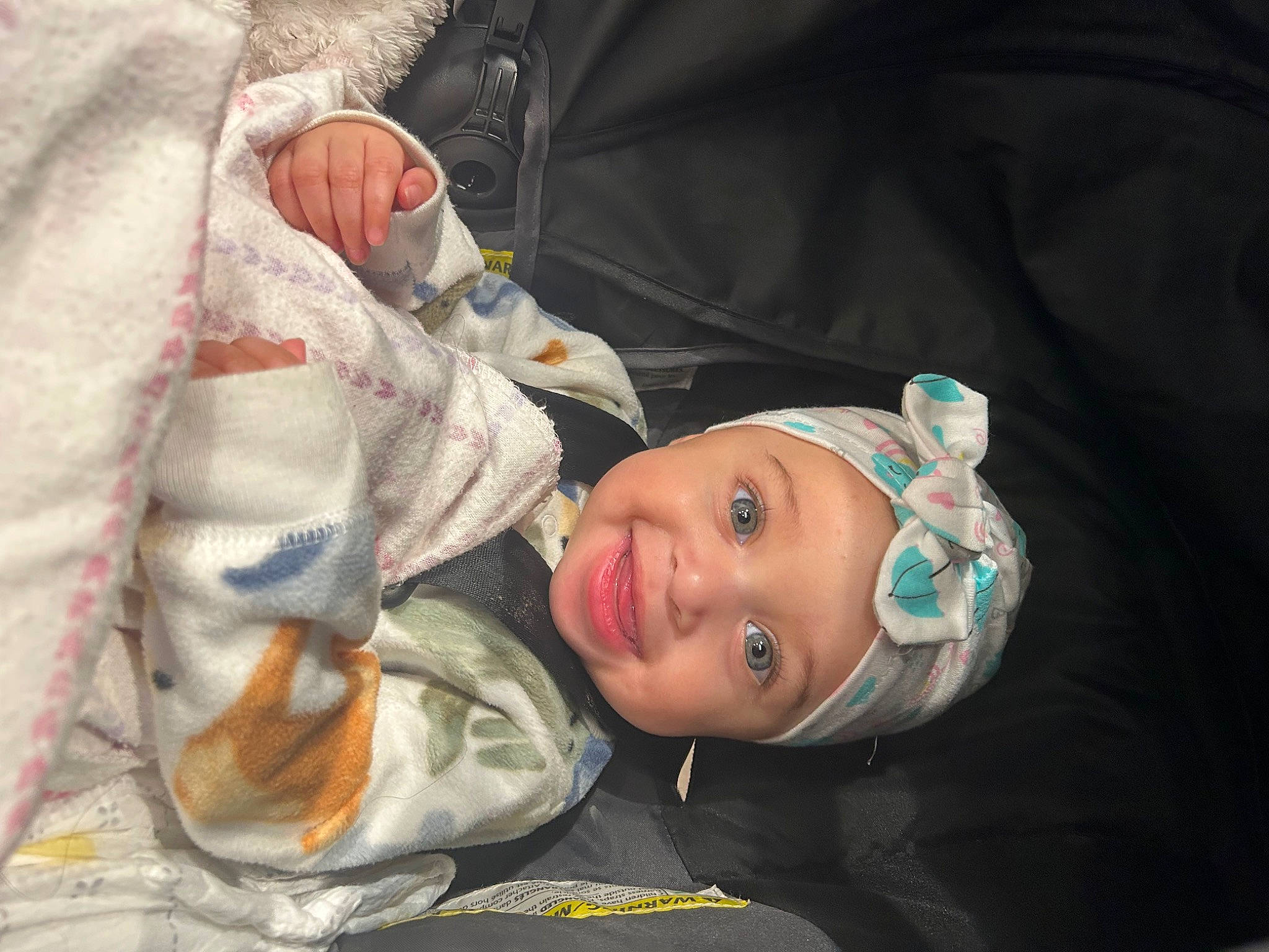 Xena joined the competition — help win amazing prizes! baby, baby_products, baby_toddler_clothing, cheek, child, comfort, fun, happy, hat, headwear, linens, mouth, nose, person, room, sitting, skin, smile, toddler, tree