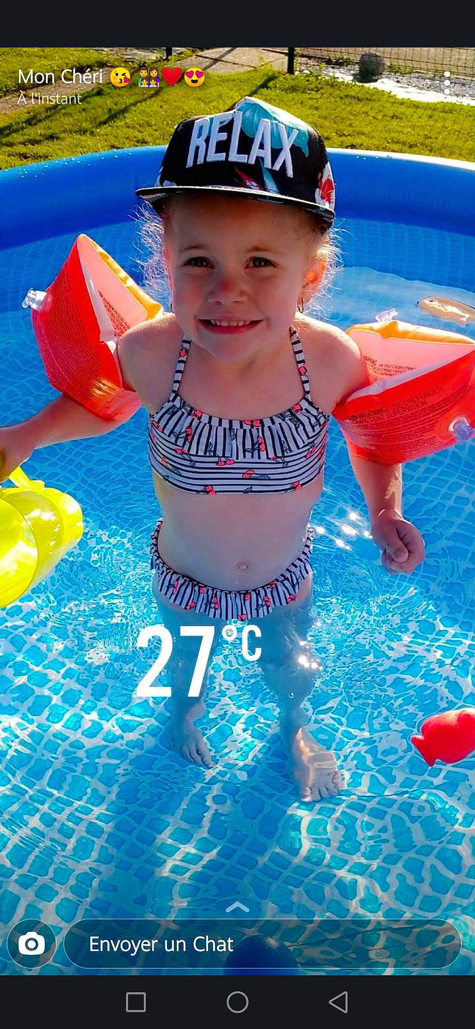Lily a rejoint le concours — aidez-le/la à gagner de superbes lots ! baby, baby_float, baby_products, child, fun, games, headwear, inflatable, joy, leisure, lifejacket, person, personal_protective_equipment, play, product, recreation, summer, swimming_pool, swimwear, toddler