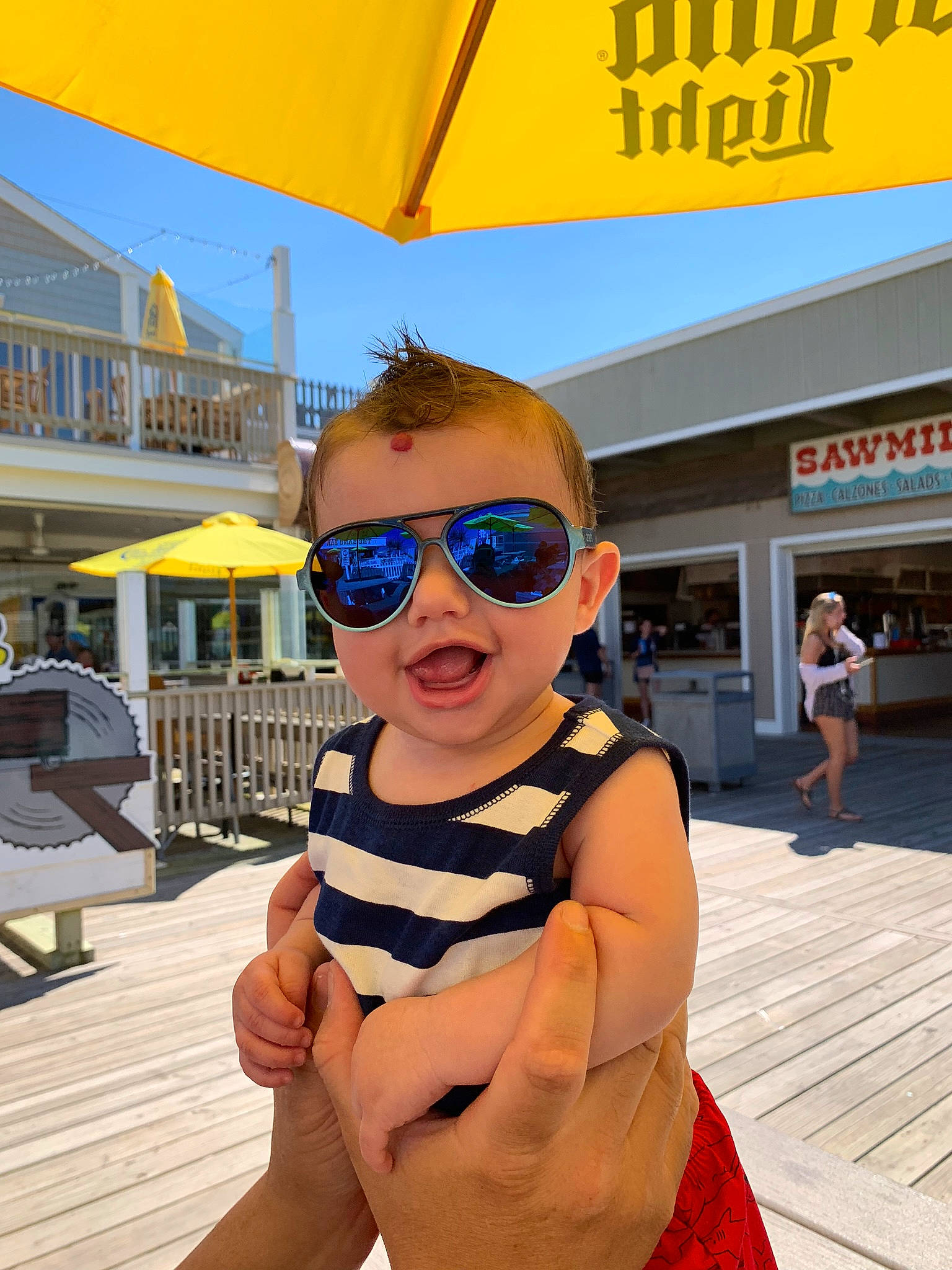 Gino joined the competition — help win amazing prizes! child, cool, eyewear, finger, fun, glasses, goggles, hand, leisure, personal_protective_equipment, summer, sunglasses, toddler, tourism, travel, vacation, vision_care, yellow