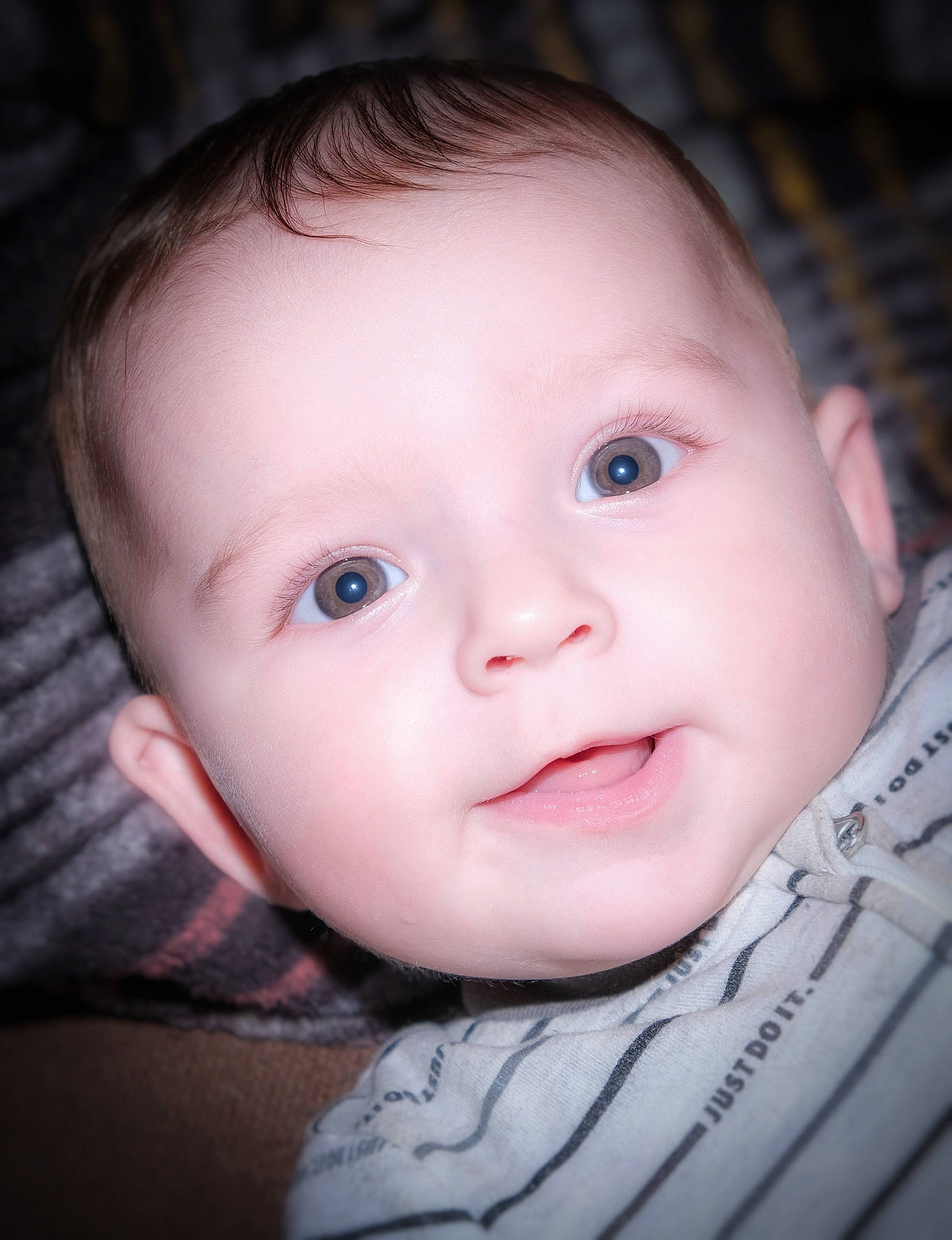 Jaxon joined the competition — help win amazing prizes! baby, baby_toddler_clothing, cheek, child, chin, close_up, ear, eyebrow, eyelash, flash_photography, forehead, iris, lip, mouth, no_expression, nose, person, sitting, skin, sleeve