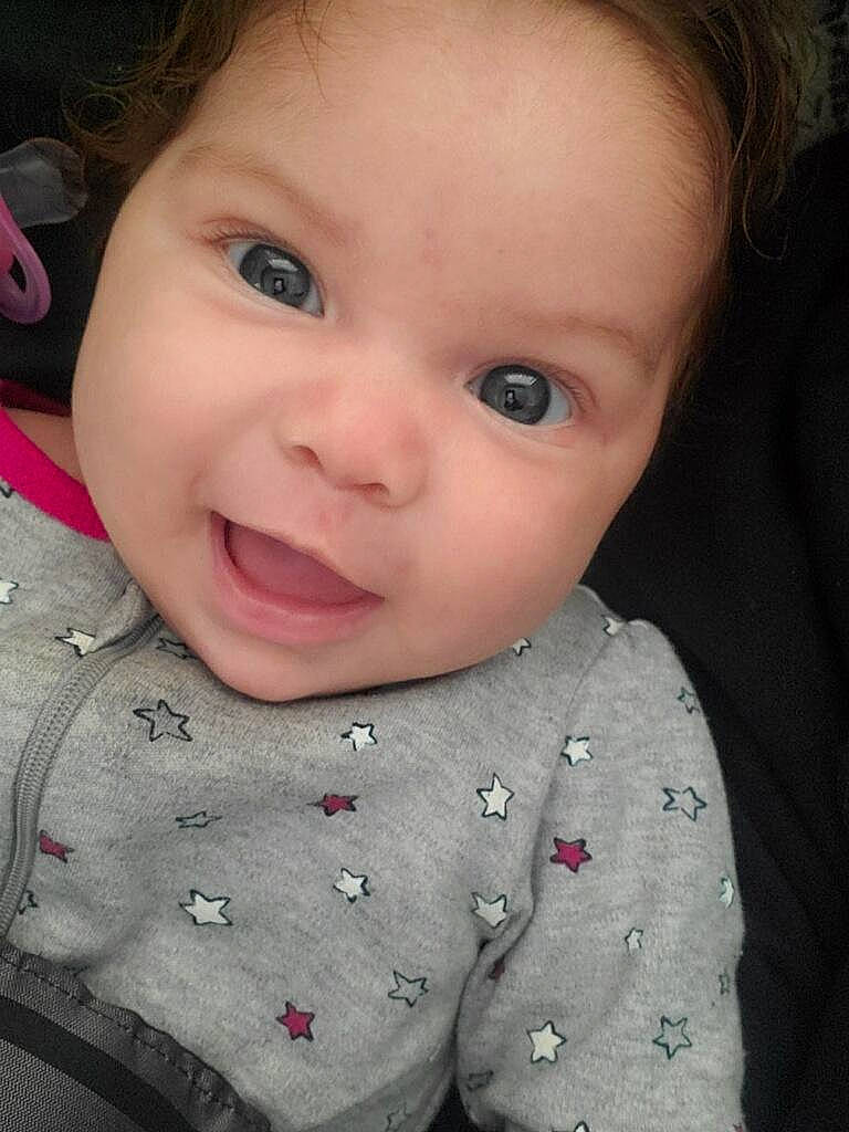 Lanna joined the competition — help win amazing prizes! baby_toddler_clothing, cheek, child, chin, eye, eyebrow, eyelash, face, forehead, head, iris, lip, mouth, nose, organ, person, pink, skin, sleeve, textile