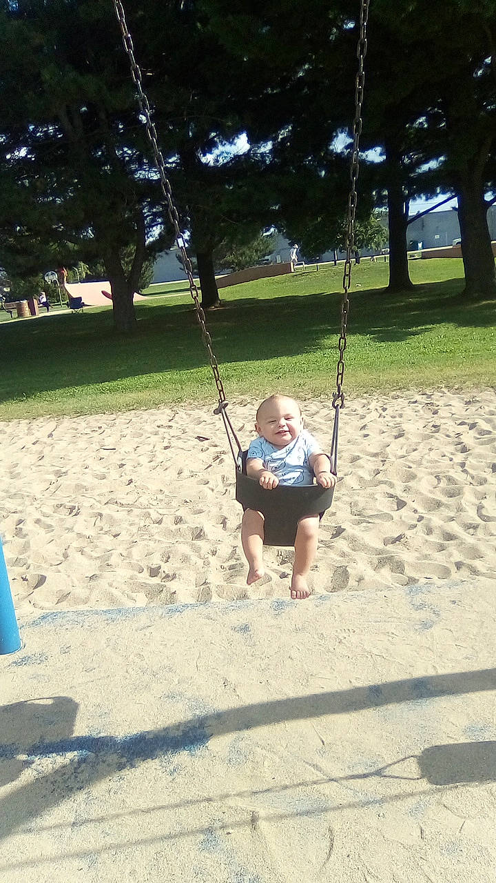 Cashton joined the competition — help win amazing prizes! barefoot, beach, fun, joy, leisure, outdoor_play_equipment, person, playground, public_space, recreation, summer, swing, tree, vacation