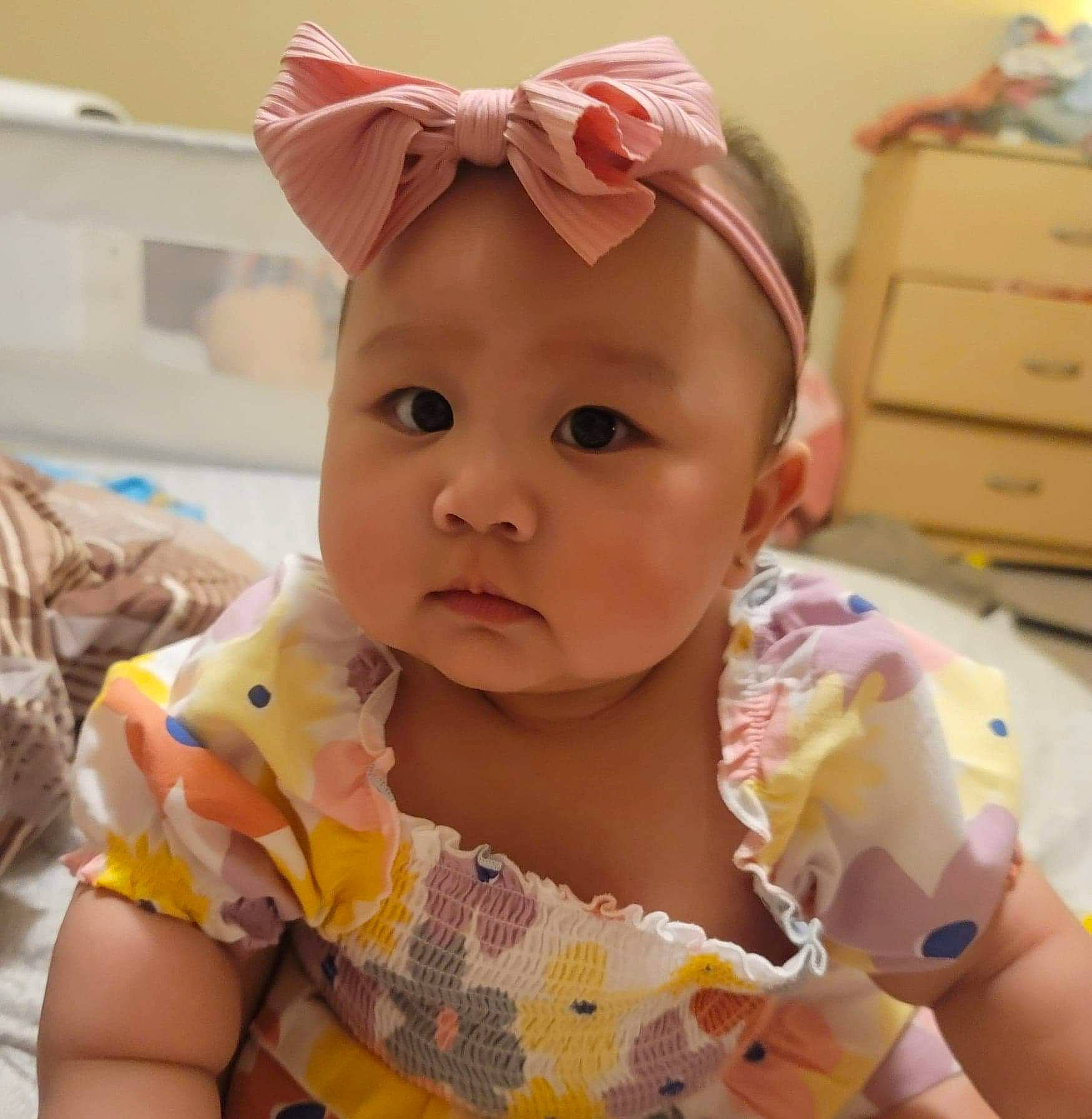 Cece joined the competition — help win amazing prizes! baby, baby_toddler_clothing, cabinetry, cheek, drawer, ear, eye, eyebrow, eyelash, face, finger, happy, headgear, headwear, iris, lip, neck, person, pink, skin