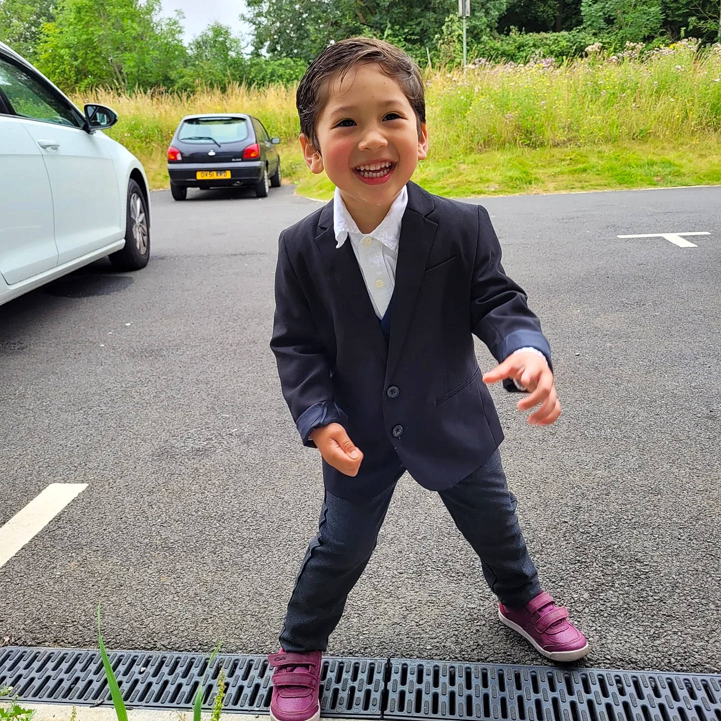 Rafael joined the competition — help win amazing prizes! asphalt, automotive_lighting, automotive_tire, blazer, bumper, car, formal_wear, happy, joy, land_vehicle, motor_vehicle, person, personal_luxury_car, plant, road_surface, shoe, smile, suit, tire, vehicle