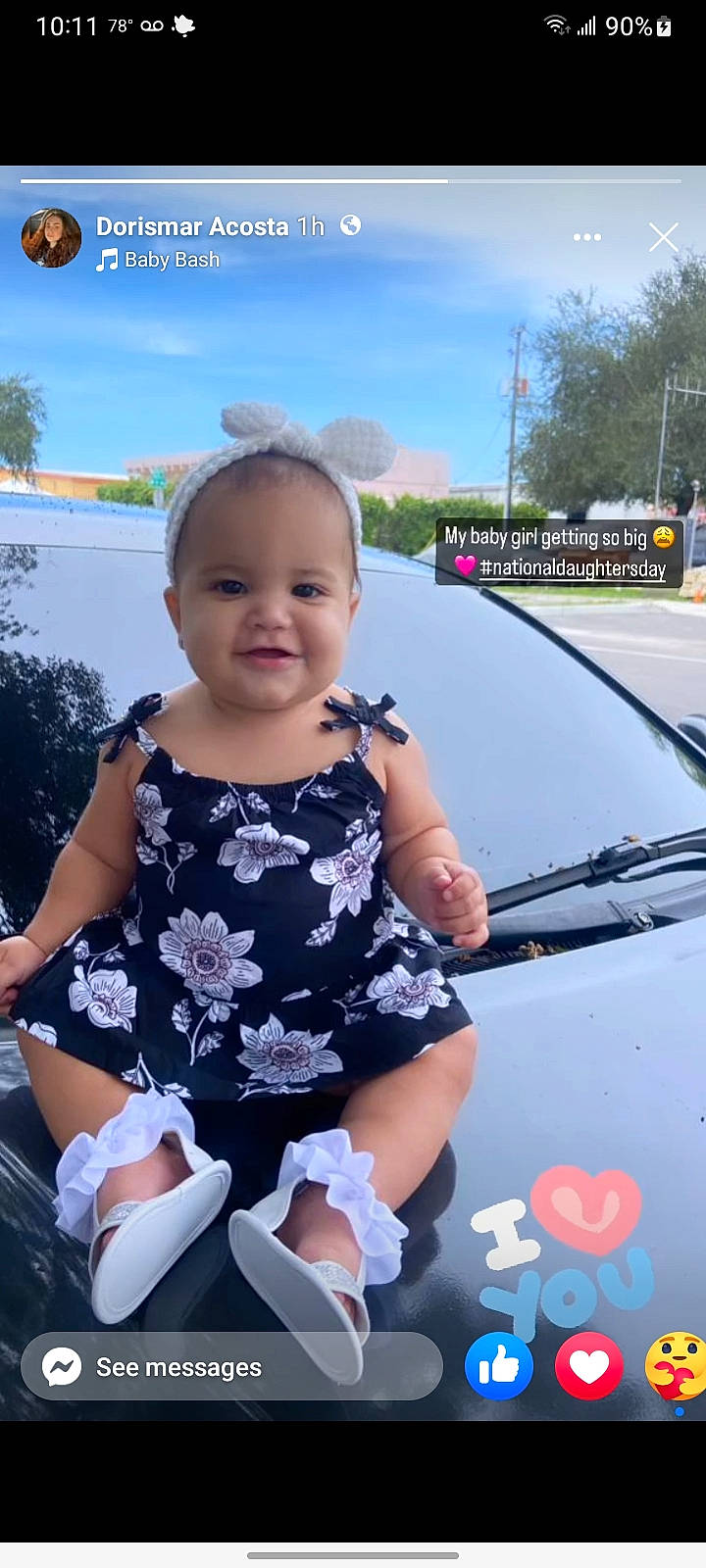 Andrea is registered to the contest to win money with this photo: automotive_design, automotive_exterior, automotive_lighting, baby_toddler_clothing, bumper, car, cloud, fun, happy, hood, joy, leisure, motor_vehicle, person, sky, smile, toddler, tree, trunk, vehicle