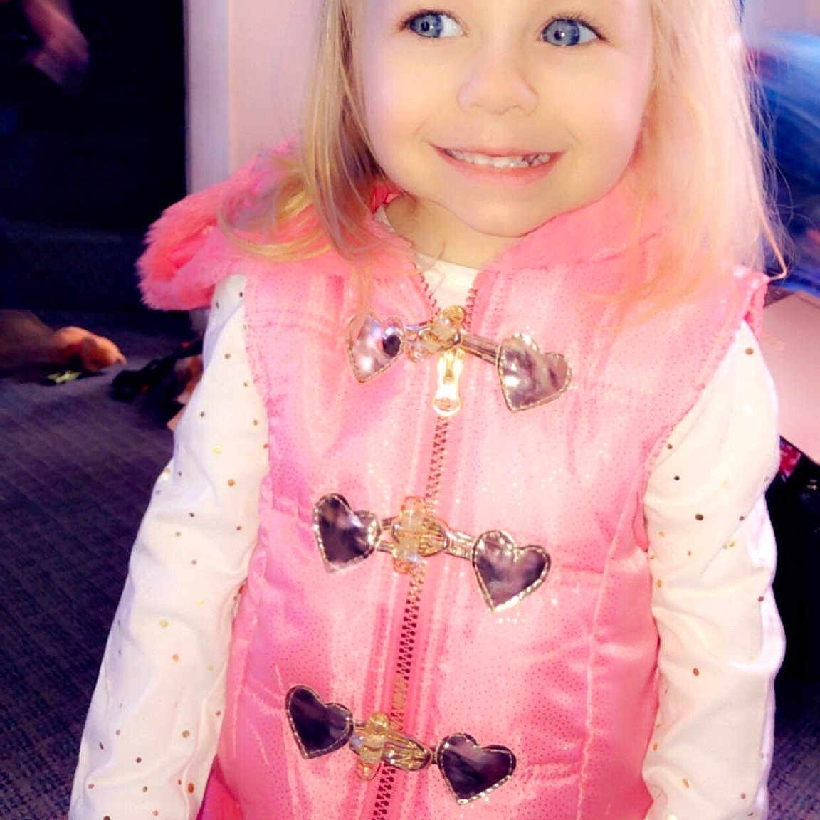 Gloriana joined the competition — help win amazing prizes! child, child_model, fun, fur, fur_clothing, girl, human_hair_color, joy, material, outerwear, person, pink, product, skin, smile, textile, toddler