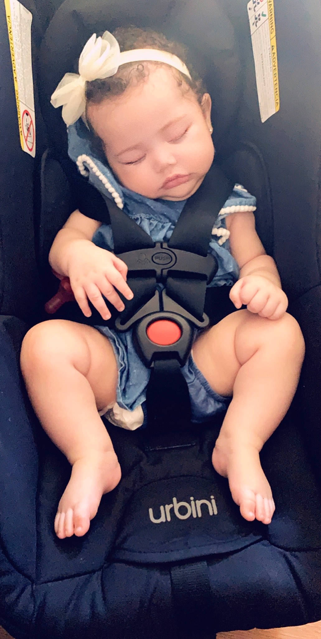Kallie joined the competition — help win amazing prizes! arm, baby_in_car_seat, car_seat, child, hand, leg, person, sitting, thigh, toddler
