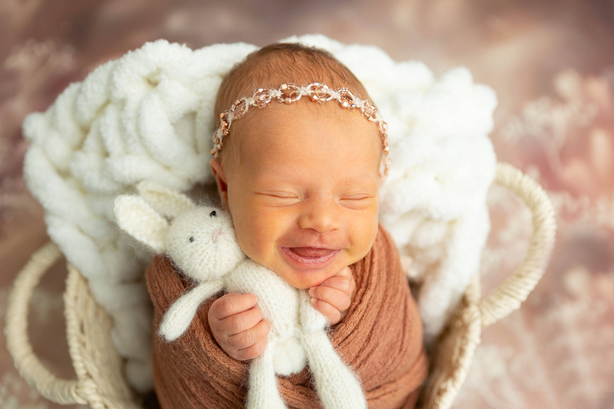 Georgia joined the competition — help win amazing prizes! baby, baby_toddler_clothing, cap, child, fashion_accessory, flash_photography, fur, grass, hair_accessory, happy, hat, headband, headgear, headpiece, knit_cap, peach, people_in_nature, person, smile, toddler