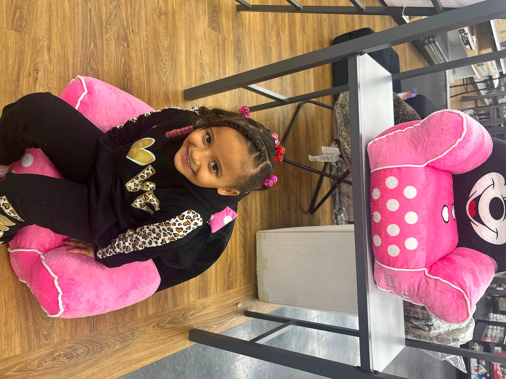 Dayonna joined the competition — help win amazing prizes! baby_toddler_clothing, beauty, black_hair, carmine, child, costume, fashion_accessory, fashion_design, flooring, fun, joy, leisure, magenta, pattern, person, pink, room, sleeve, toddler