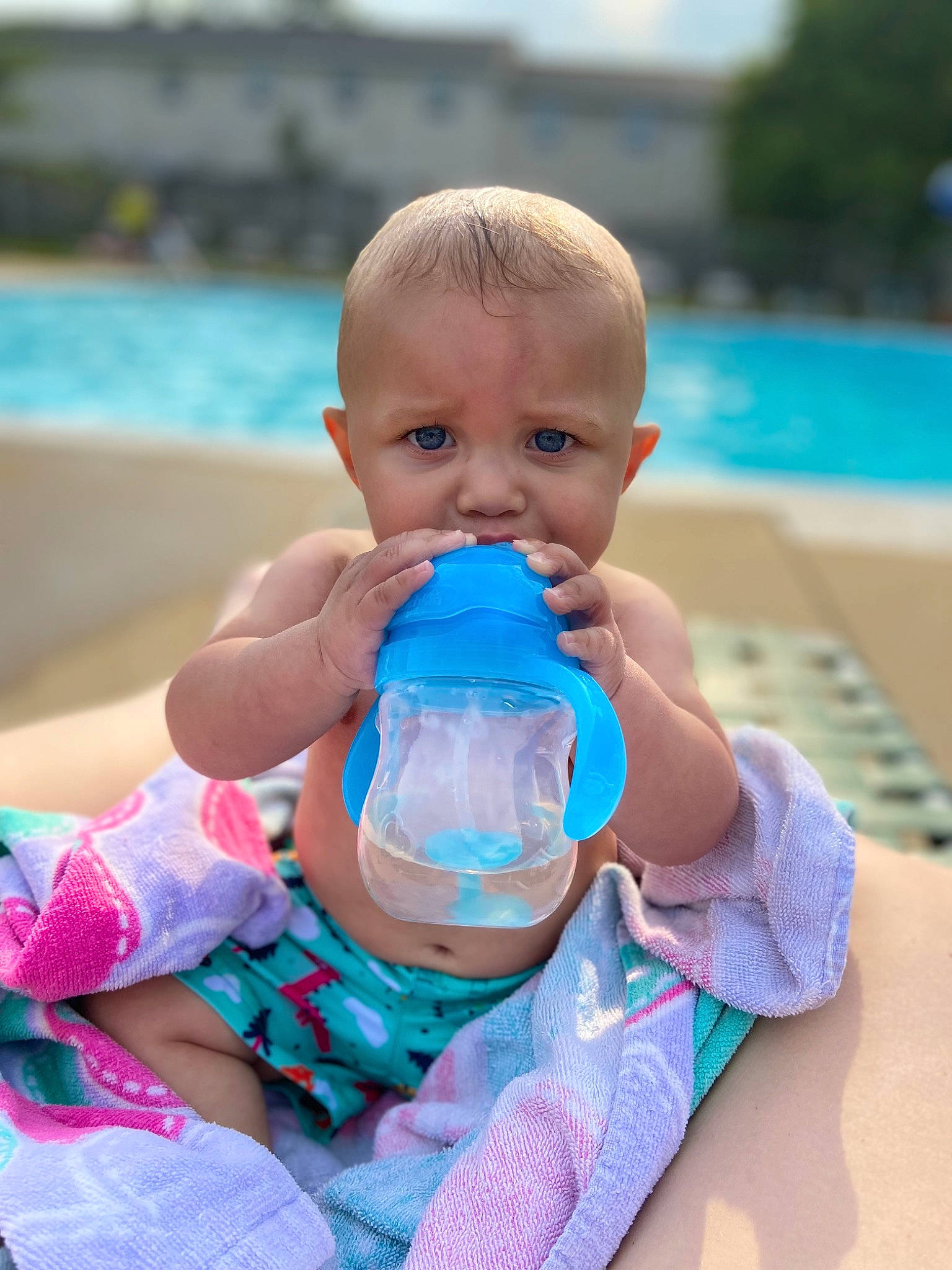 Darius joined the competition — help win amazing prizes! arm, azure, baby, baby_bottle, bottle, drinking, drinkware, fun, gesture, hand, happy, leisure, person, plastic_bottle, skin, summer, tableware, thumb, toddler, water