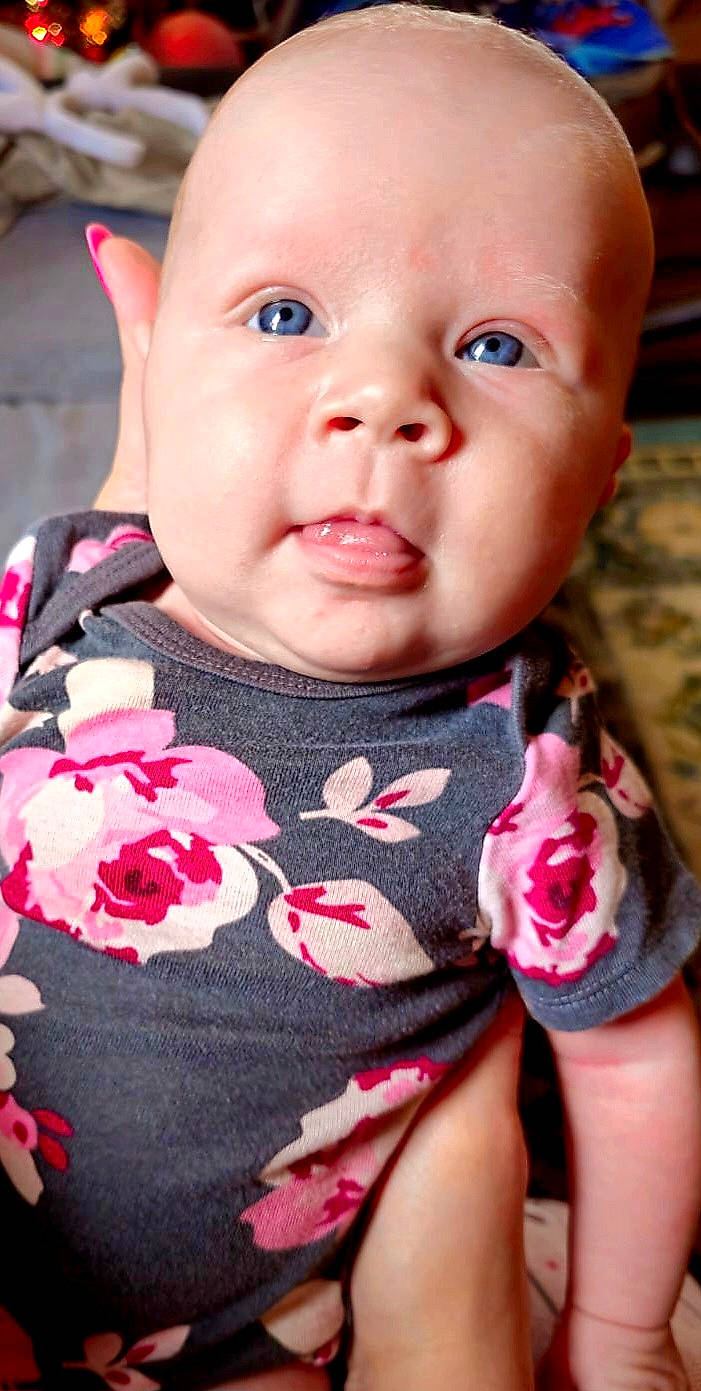 Charleigh joined the competition — help win amazing prizes! baby, baby_toddler_clothing, cheek, chin, collar, dress, eye, eyebrow, eyelash, finger, iris, lip, mouth, neck, nose, person, pink, skin, sleeve, textile