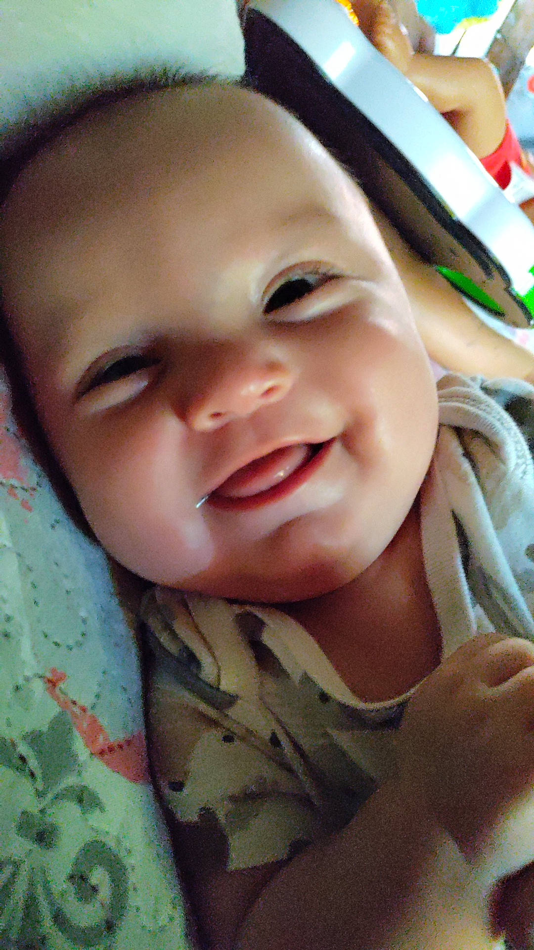 Dominik is registered to the contest to win money with this photo: baby, baby_toddler_clothing, beauty, cheek, eyebrow, eyelash, finger, gesture, grass, happy, hat, iris, lip, mouth, nose, person, pink, skin, sleeve, smile