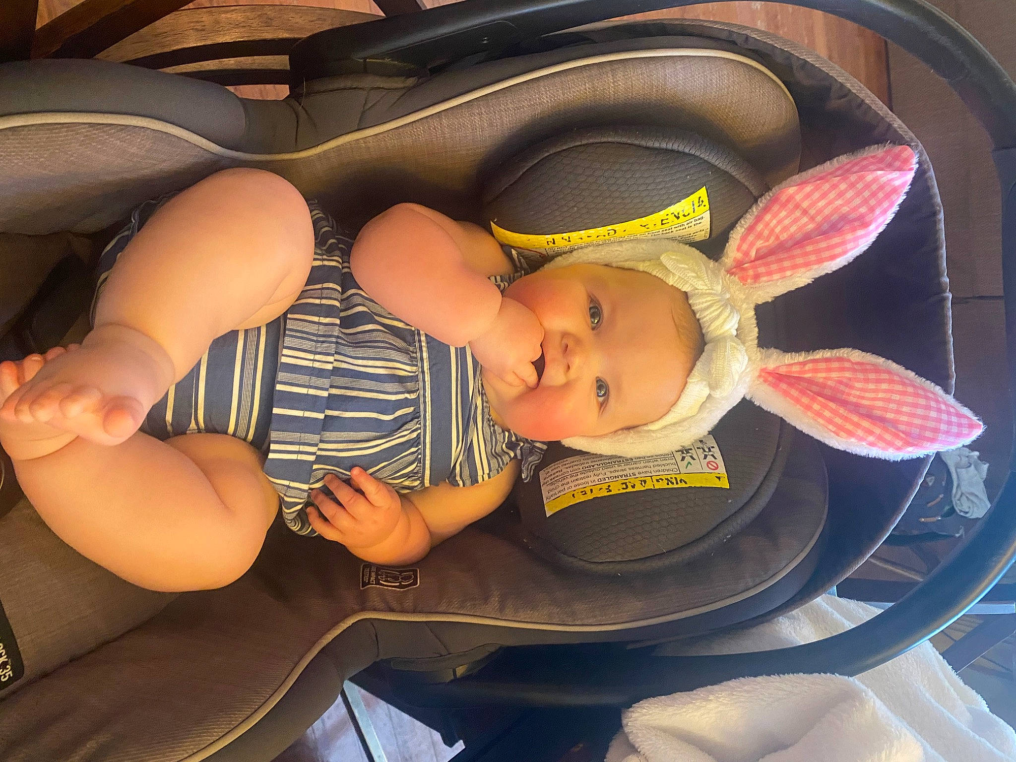 Savanna joined the competition — help win amazing prizes! auto_part, automotive_design, baby, baby_carriage, baby_in_car_seat, baby_products, baby_toddler_clothing, car_seat, cheek, comfort, cool, eye, finger, fun, human_body, mouth, person, skin, smile, toddler
