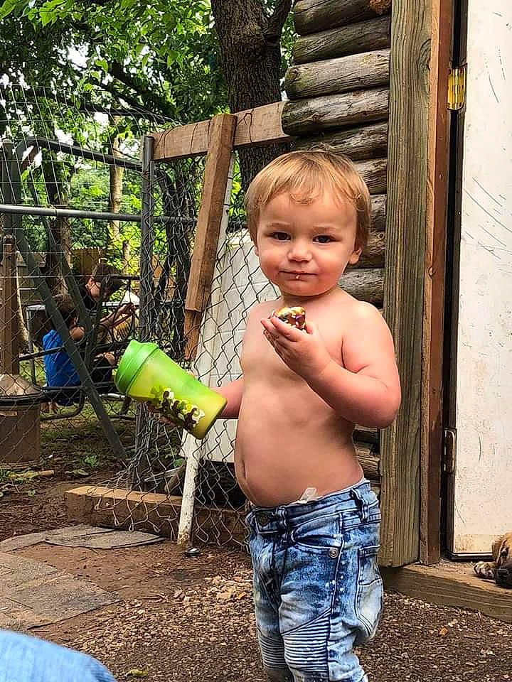Dallas joined the competition — help win amazing prizes! adaptation, barechested, child, fun, muscle, person, plant, smile, soil, toddler, tree, vacation, water