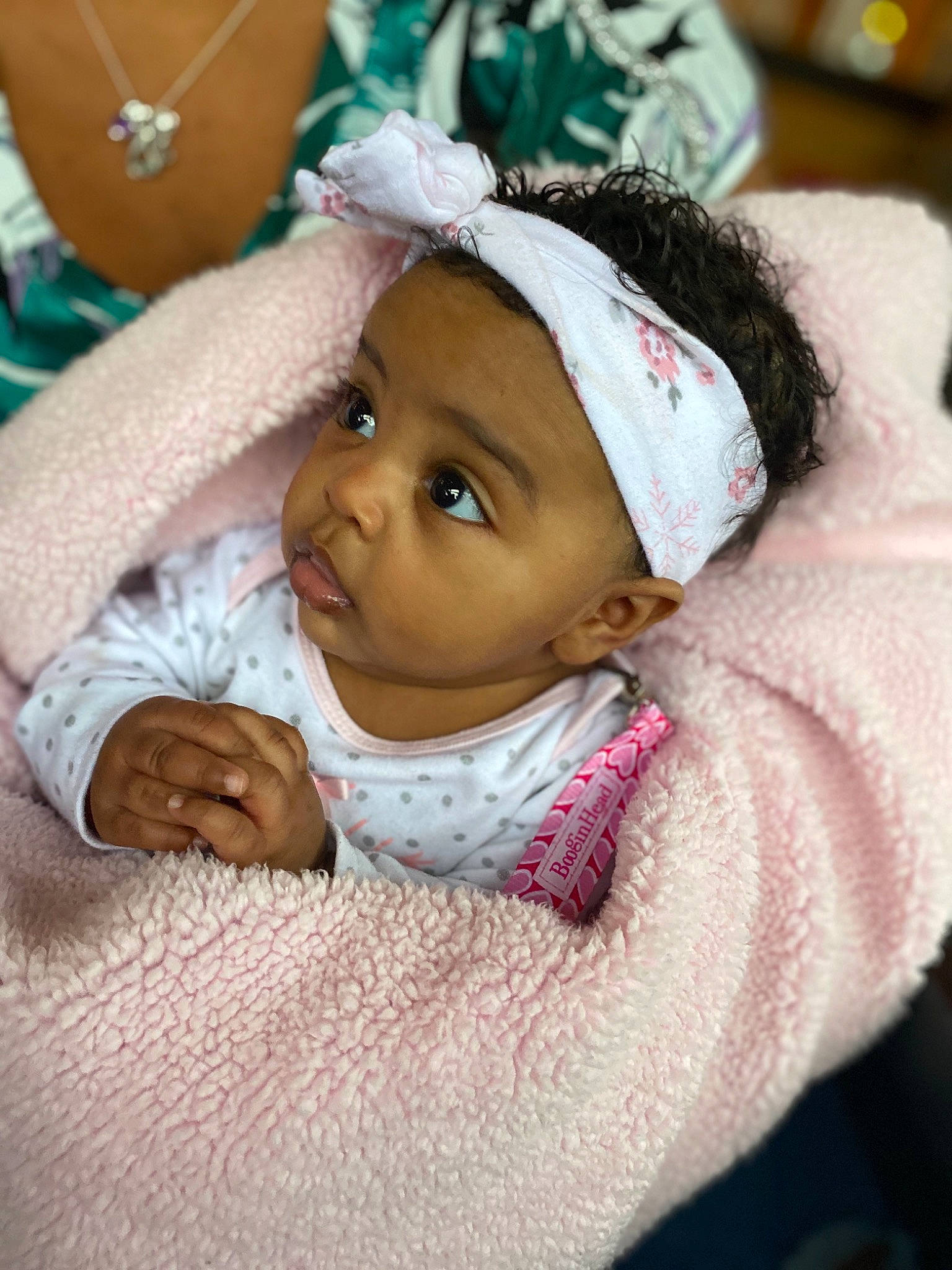 Holland joined the competition — help win amazing prizes! baby, birth, cheek, child, eye, hair_accessory, head, headgear, person, pink, skin, smile, toddler