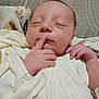 newborn, baby, sleeping, finger, hand, face, infant, skin, clothing, blanket, cute, peaceful, portrait, closeup, soft, young, child, indoors, rest, quiet