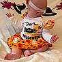 Eden-Rose is registered to the contest to win money with this photo: baby, infant, halloween, costume, orange, skirt, headband, sitting, blanket, decoration, holiday, cute, child, festive, spooky, pumpkin, ghost, spider, bat, soft