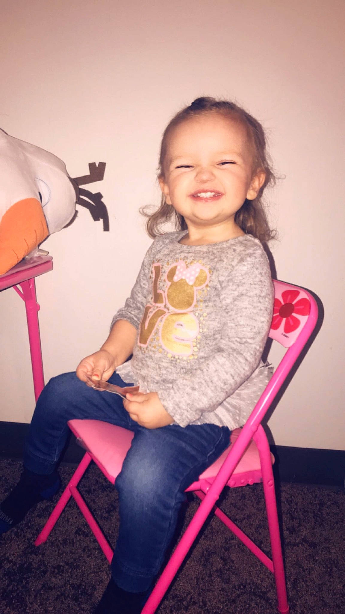 Rylee Cook joined the competition — help win amazing prizes! arm, baby, chair, child, child_model, daughter, furniture, joy, leg, person, pink, play, sitting, toddler