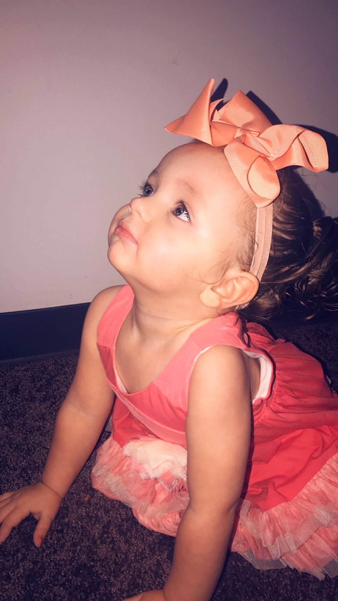 Rylee Cook is registered to the contest to win money with this photo: baby, cheek, child, ear, face, head, nose, person, pink, skin, smile, toddler