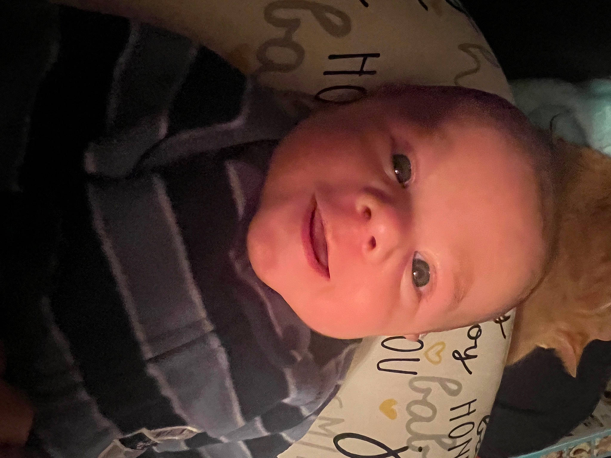 Silas is registered to the contest to win money with this photo: baby, baby_toddler_clothing, cheek, child, chin, cool, ear, eye, eyebrow, eyelash, forehead, happy, iris, lip, mouth, nose, person, skin, sleeve, smile