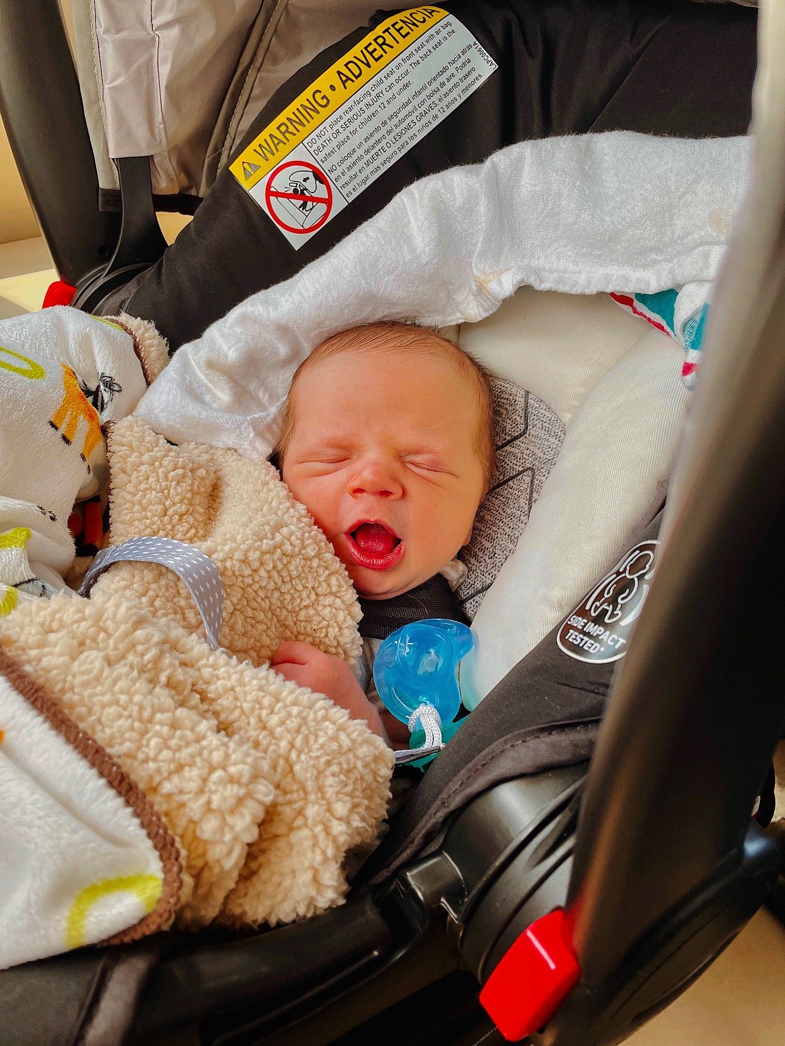 Greyson is registered to the contest to win money with this photo: baby, baby_carriage, baby_in_car_seat, baby_products, baby_safety, baby_sleeping, baby_toddler_clothing, car_seat, child, comfort, event, infant_bed, linens, nap, person, product, sleep, textile, toddler