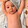 Luca joined the competition — help win amazing prizes! arms_up, baby, baby_skin, blanket, child, cozy, cute, diaper, expression, eyes, face, indoors, infant, knitted_blanket, lying_down, person, portrait, skin, soft_texture, toddler