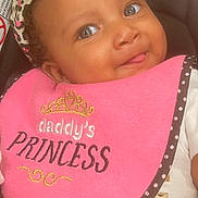 Annaniyah joined the competition — help win amazing prizes! accessory, baby, baby_girl, car_seat, child, closeup, clothing, cute, daddy's_princess, face, happy, headband, infant, infant_fashion, leopard_print, person, pink_bib, portrait, smiling, tongue_out