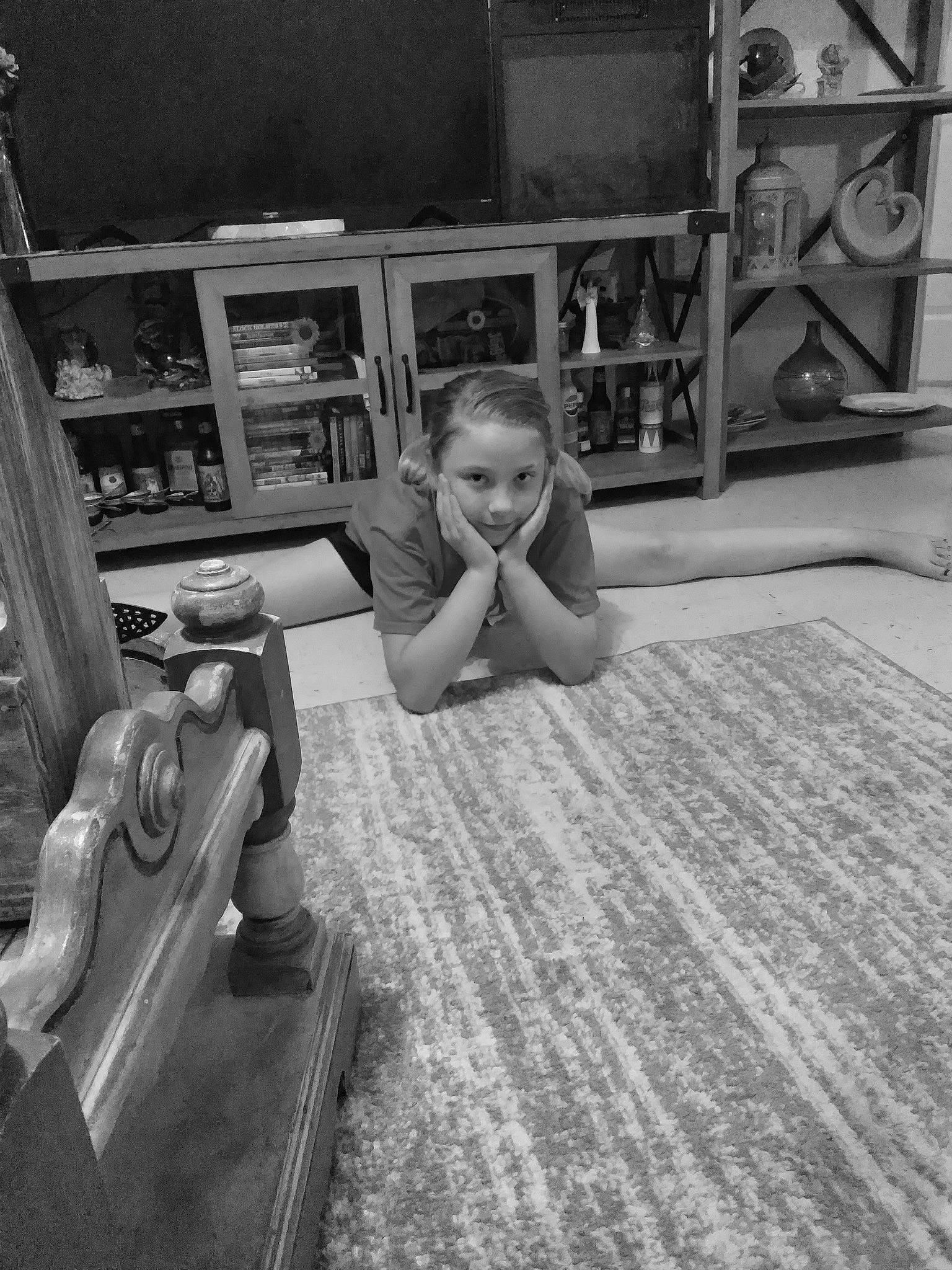Kaydence joined the competition — help win amazing prizes! baby, black_and_white, bookcase, child, floor, flooring, fun, hardwood, machine, monochrome, monochrome_photography, person, room, shelf, sitting, style, table, toddler, varnish, wood