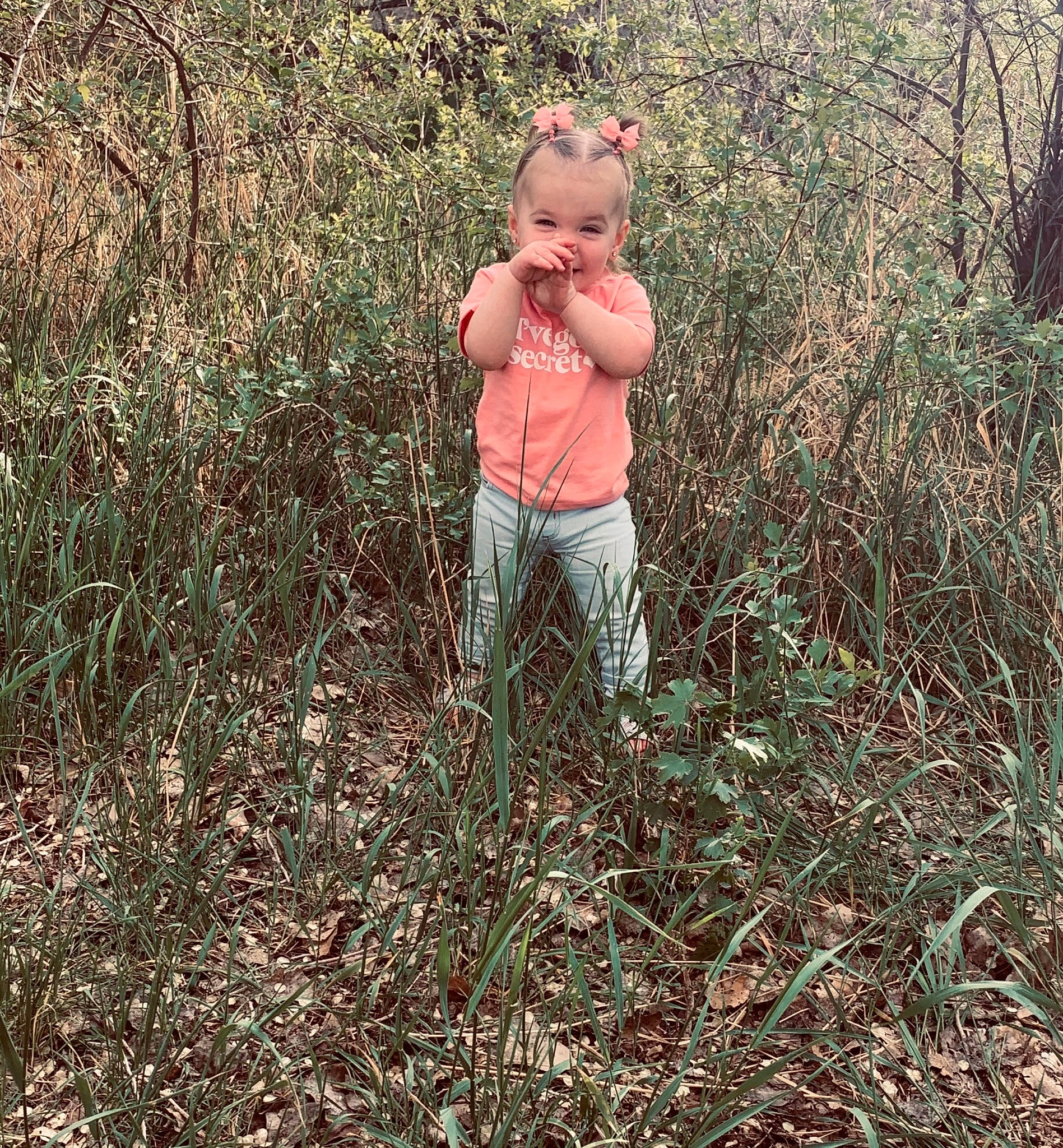 Kenzley joined the competition — help win amazing prizes! baby, branch, forest, grass, grass_family, grassland, happy, landscape, natural_landscape, people_in_nature, person, plant, plant_community, shrub, soil, toddler, tree, twig, vegetation, wood
