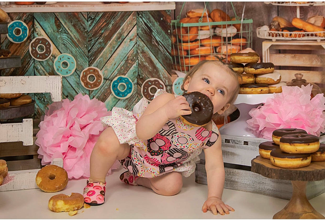 Kenzley is registered to the contest to win money with this photo: baby, baby_toddler_clothing, child, doll, happy, hat, pattern, peach, person, pink, product, room, shelving, sitting, stuffed_toy, sweetness, teddy_bear, textile, toddler, toy