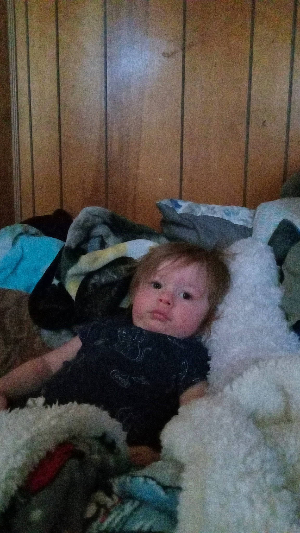 Clayton joined the competition — help win amazing prizes! baby, baby_toddler_clothing, child, christmas, christmas_eve, comfort, event, fun, fur, fur_clothing, lap, mammal, person, room, sitting, skin, smile, stuffed_toy, toddler, winter