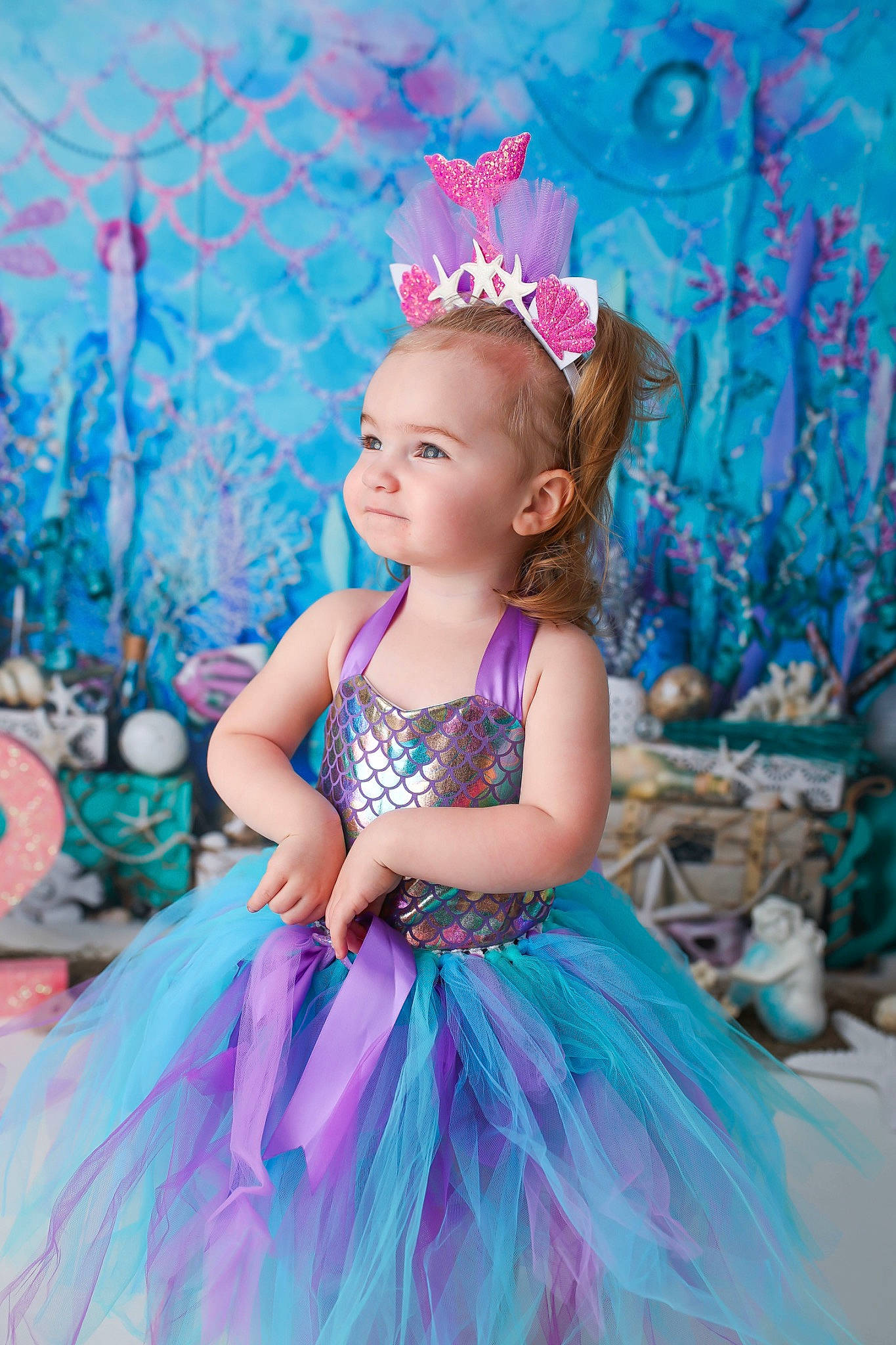 Jordyn joined the competition — help win amazing prizes! aqua, azure, baby_toddler_clothing, blue, dress, fashion_design, flash_photography, fun, gown, happy, headgear, headpiece, iris, magenta, one_piece_garment, person, pink, purple, smile, textile