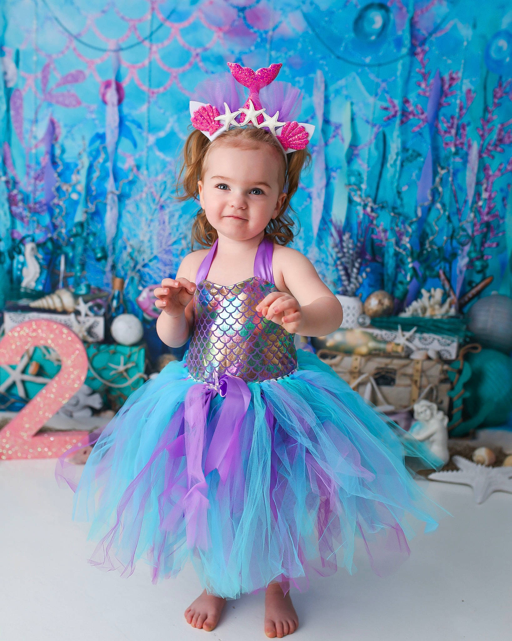 Jordyn joined the competition — help win amazing prizes! aqua, azure, baby_toddler_clothing, blue, dress, electric_blue, face, fashion_design, fun, happy, headpiece, joy, magenta, mythical_creature, performing_arts, person, pink, purple, smile, textile