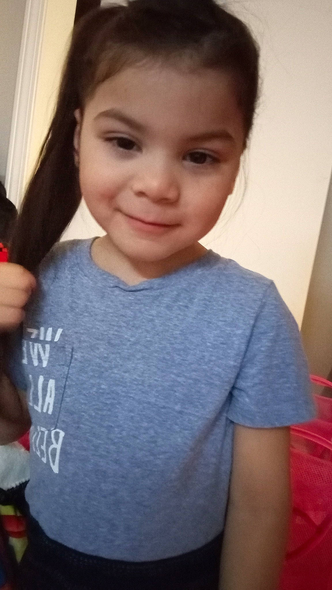 Vanessa joined the competition — help win amazing prizes! arm, black_hair, cheek, eye, eyelash, face, forehead, gesture, hair, happy, head, joy, lip, neck, nose, person, skin, sleeve, smile, t_shirt