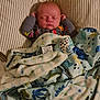 Archie joined the competition — help win amazing prizes! baby, sleeping, blanket, bed, infant, cozy, striped, clothing, peaceful, child, face, head, soft, toddler, resting, comfort, warm, indoors, cute, portrait