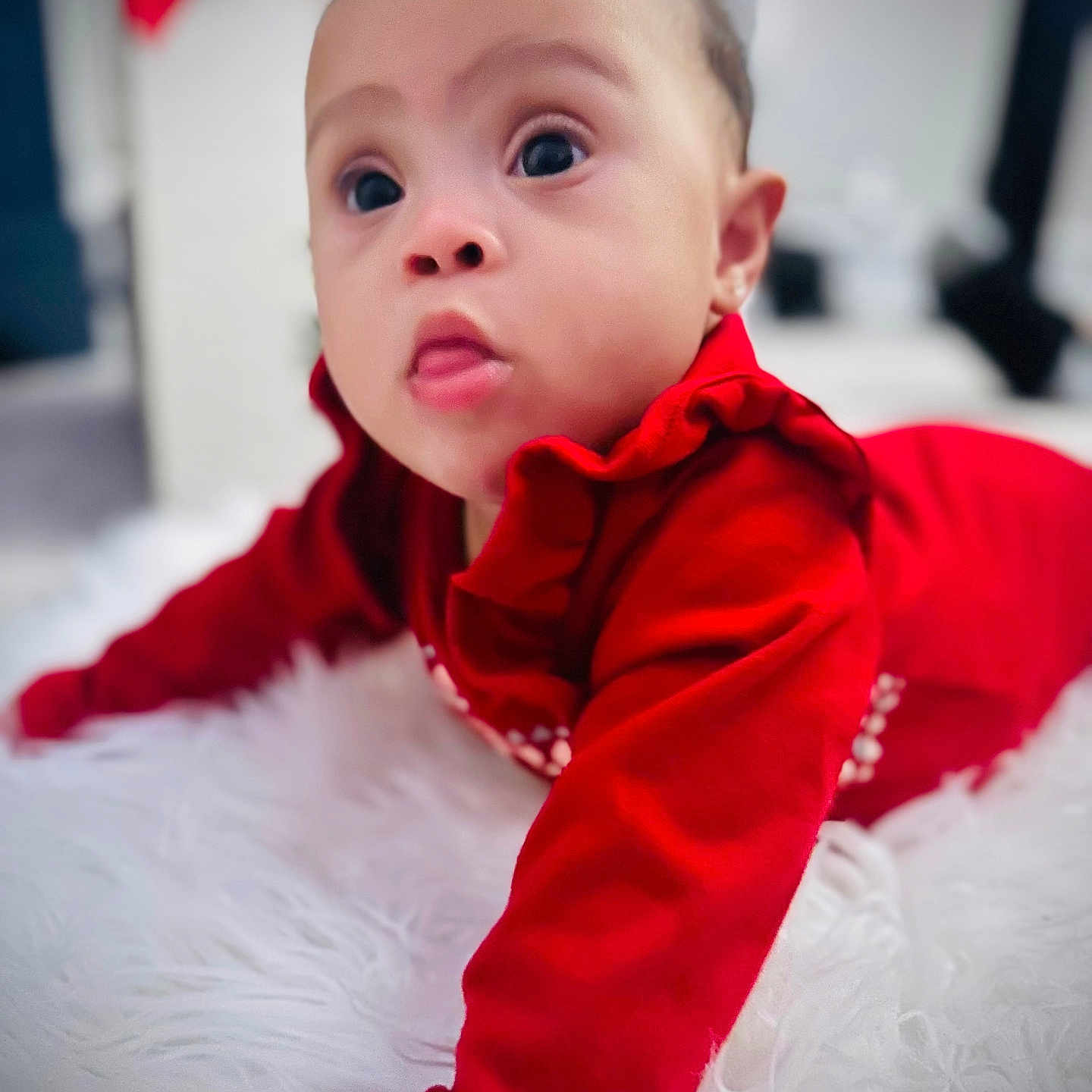 Serenity is registered to the contest to win money with this photo: baby, babycrawling, clothing, coat, crawling, face, happy, head, person, photography, portrait, sitting, sleeve, smile